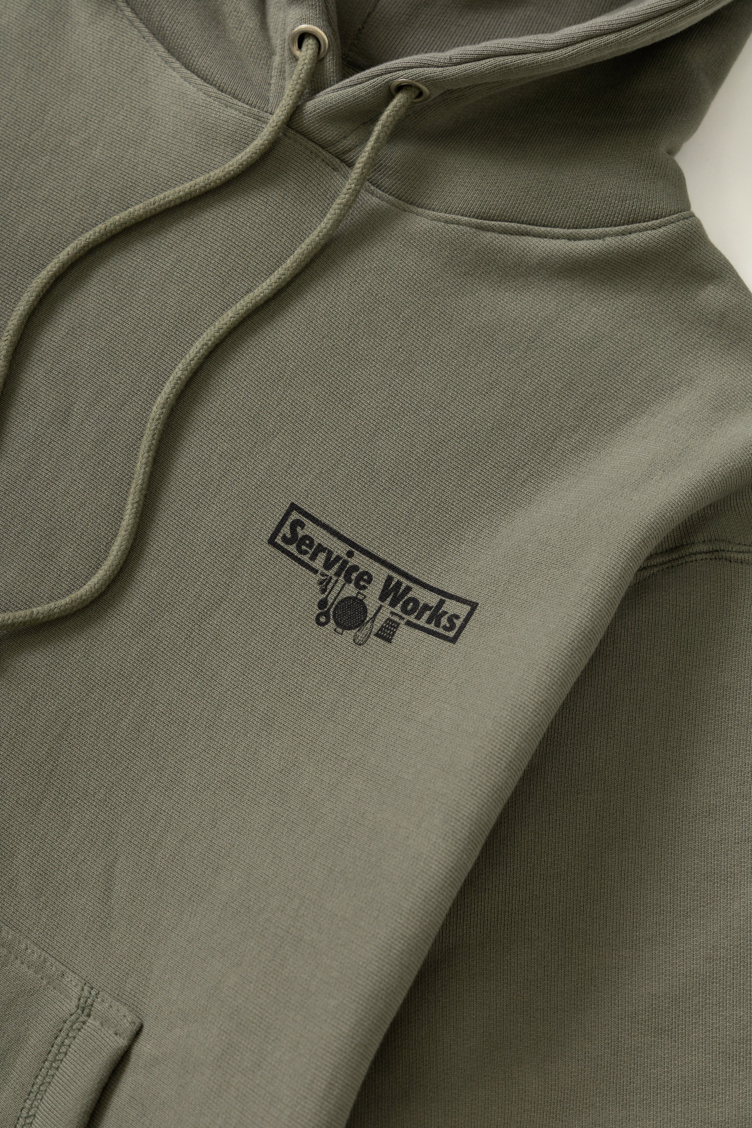 Service Works - Heavyweight Trademark Hoodie - Olive - Image 3