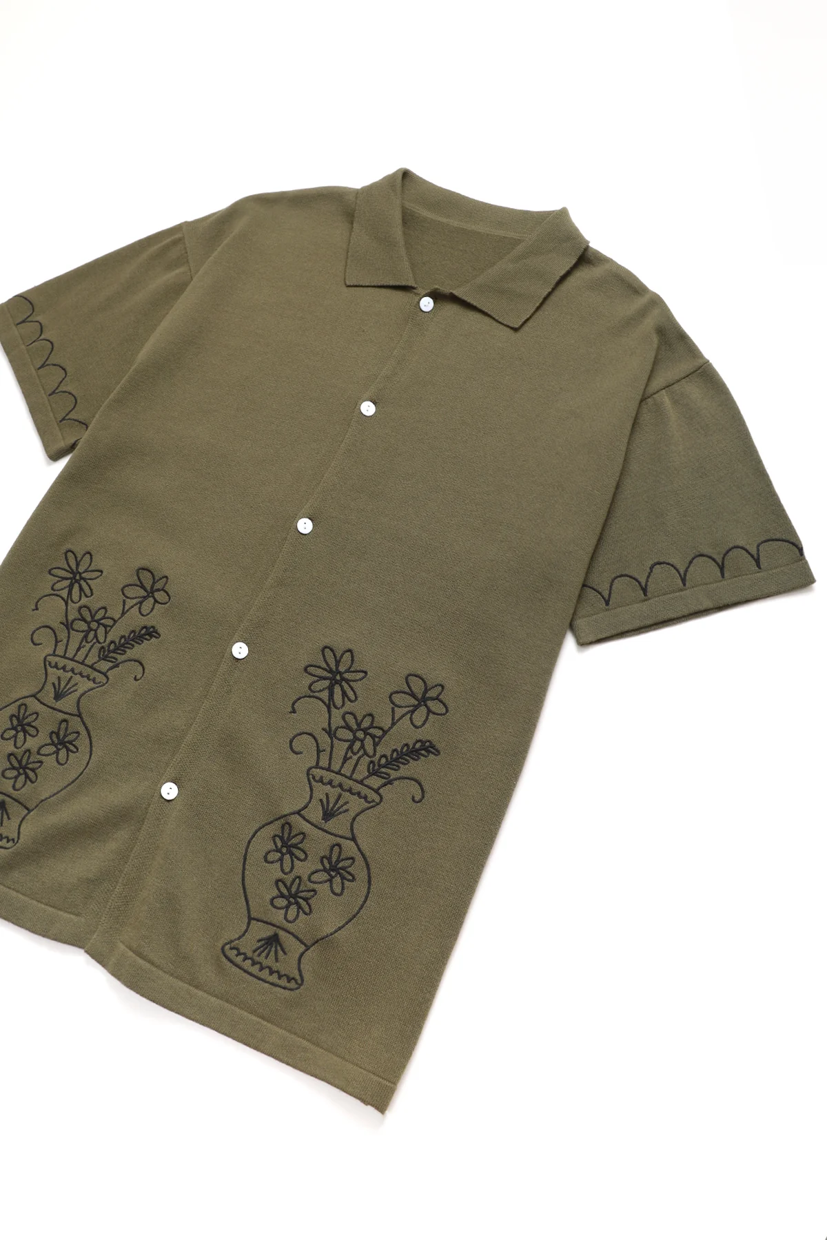 Service Works - Knitted Vase Shirt - Olive - Image 2