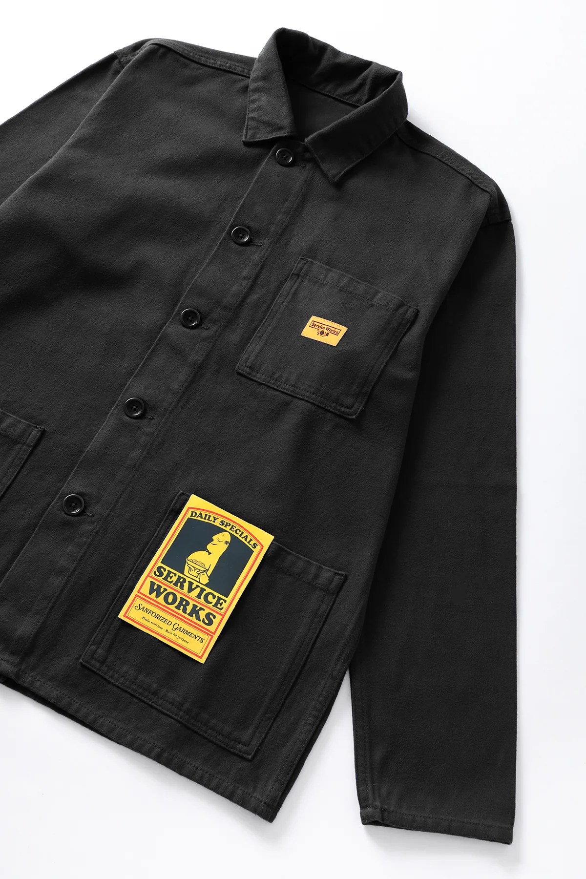 Service Works - Moleskin Chore Shirt - Black - Image 2