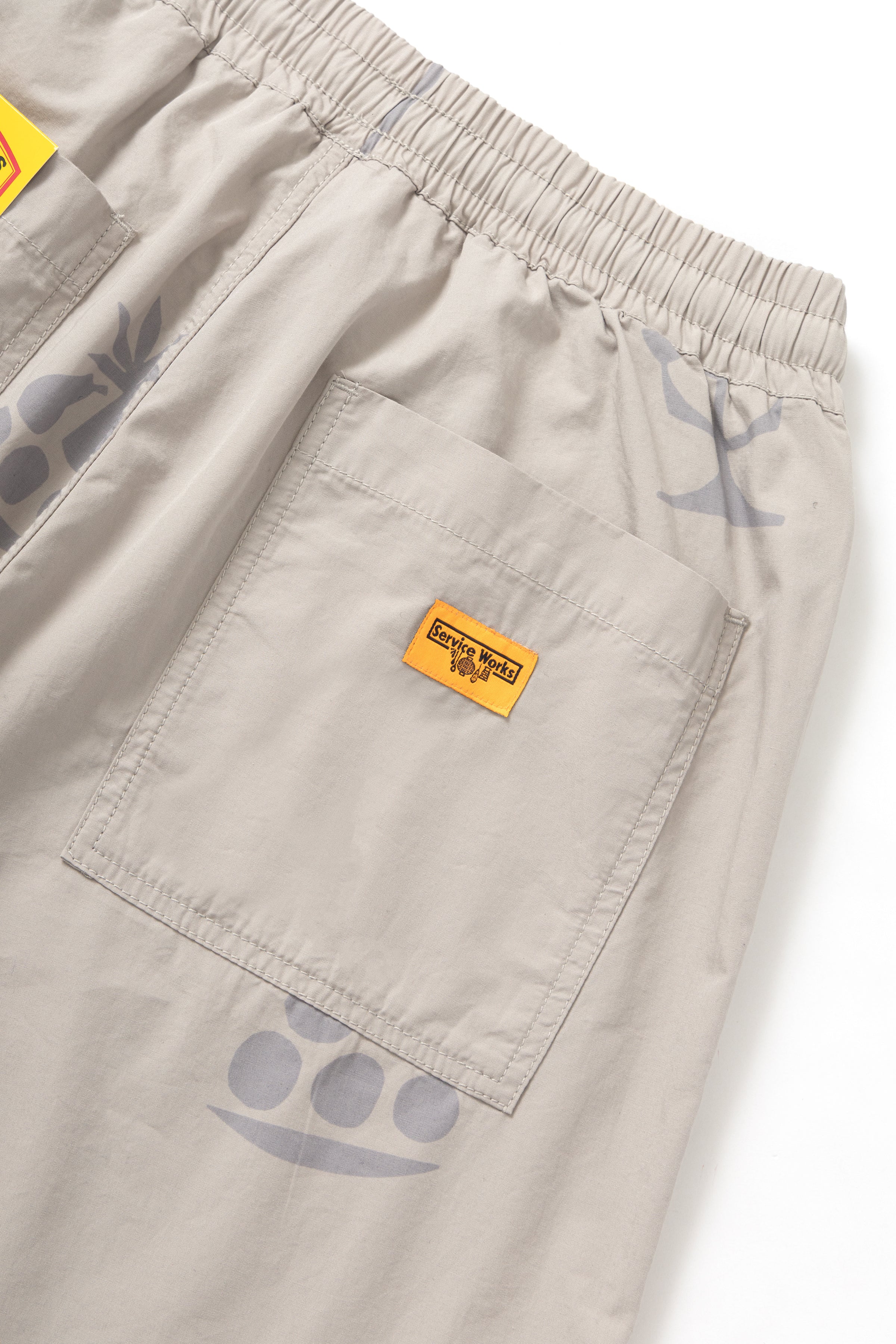 Service Works - Nourish Printed Chef Shorts - Stone - Image 5