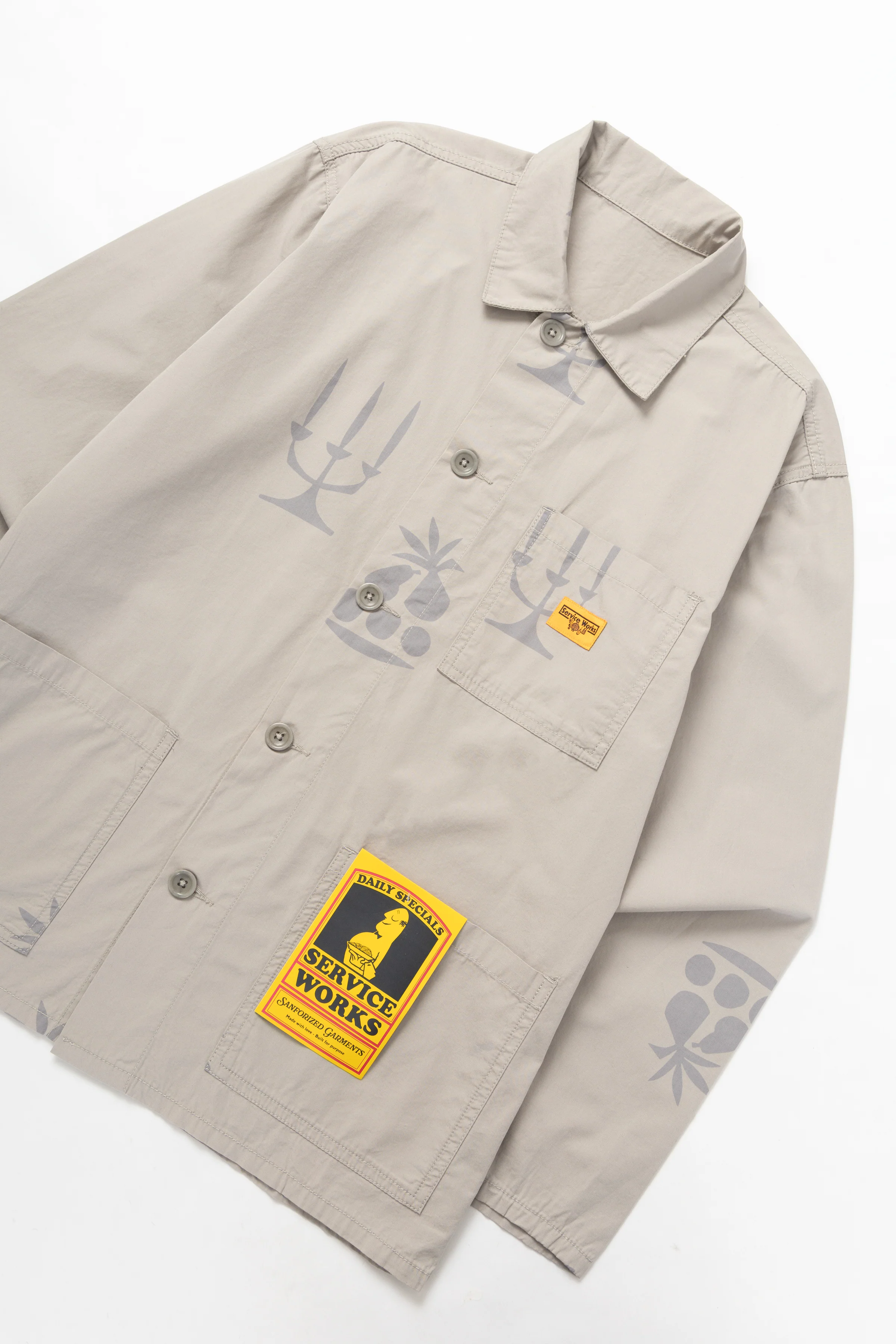 Service Works - Nourish Printed Chore Shirt - Stone - Image 2