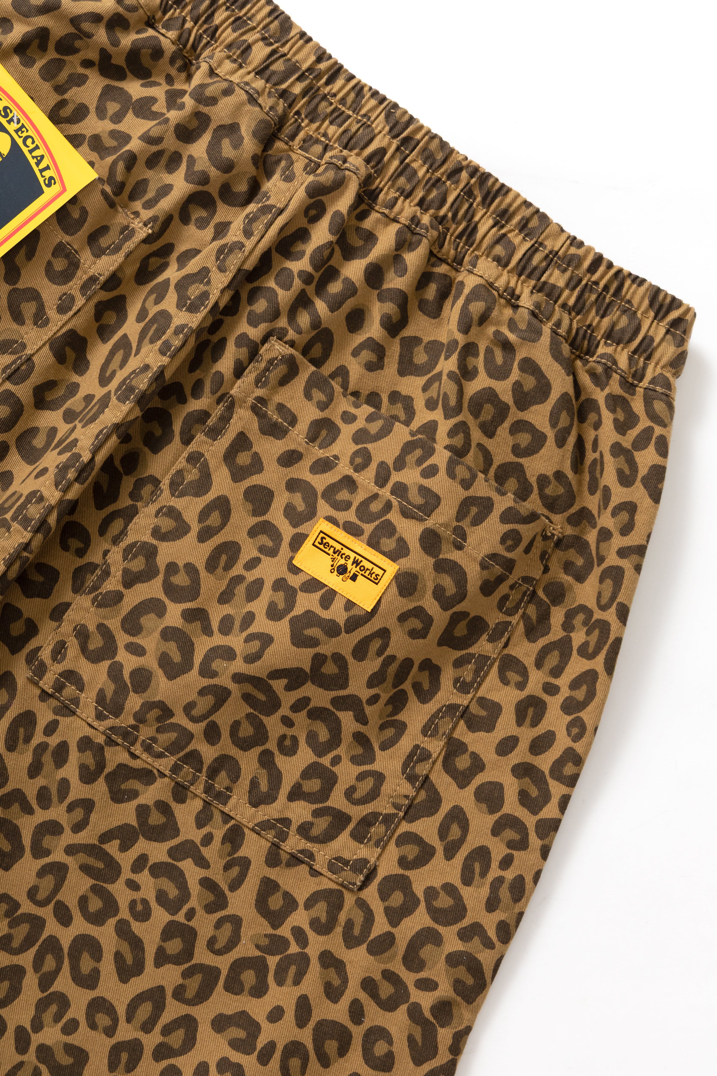 Service Works - Patterned Chef Shorts - Brown Leopard - Image 7