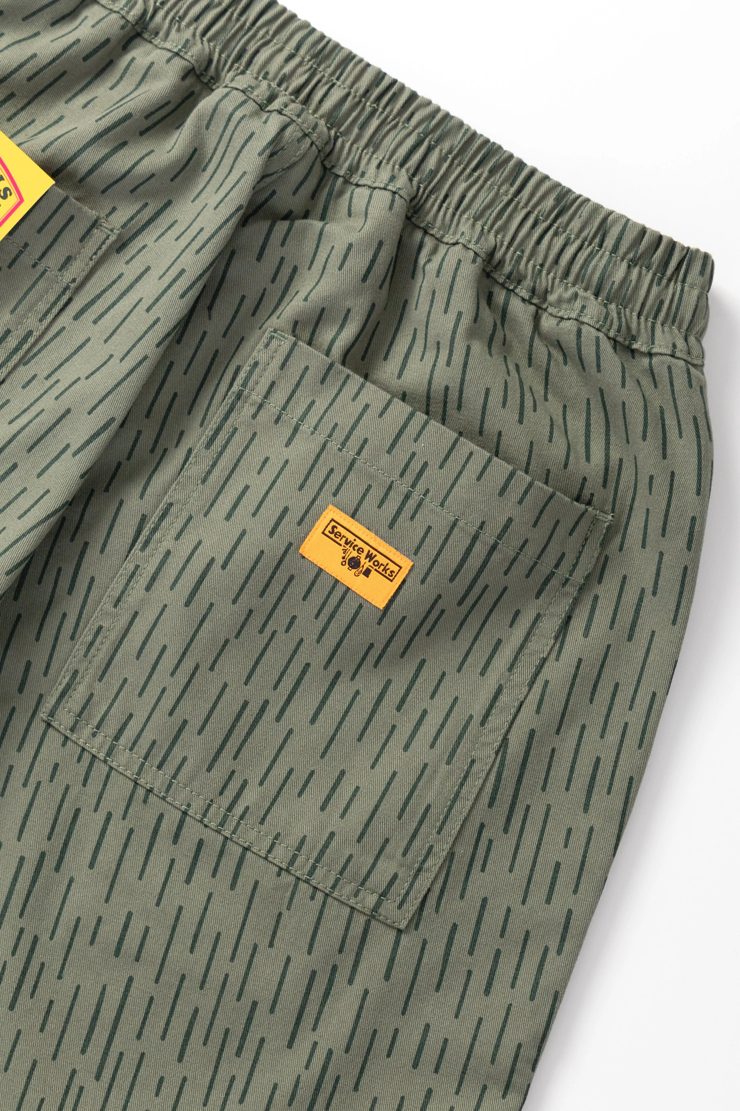 Service Works - Patterned Chef Shorts - Raindrop Green - Image 7