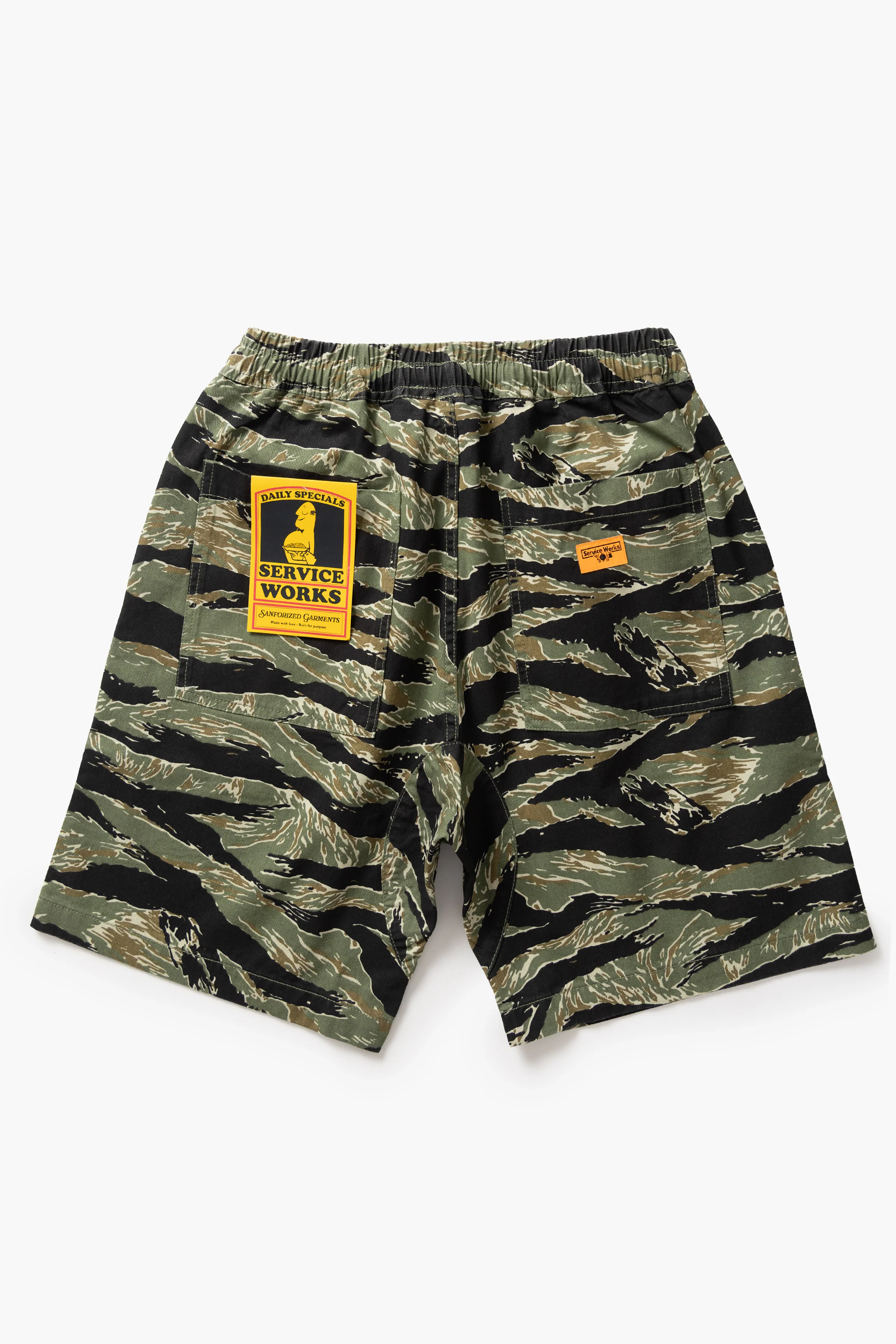 Service Works - Patterned Chef Shorts - Tiger Stripe - Image 2