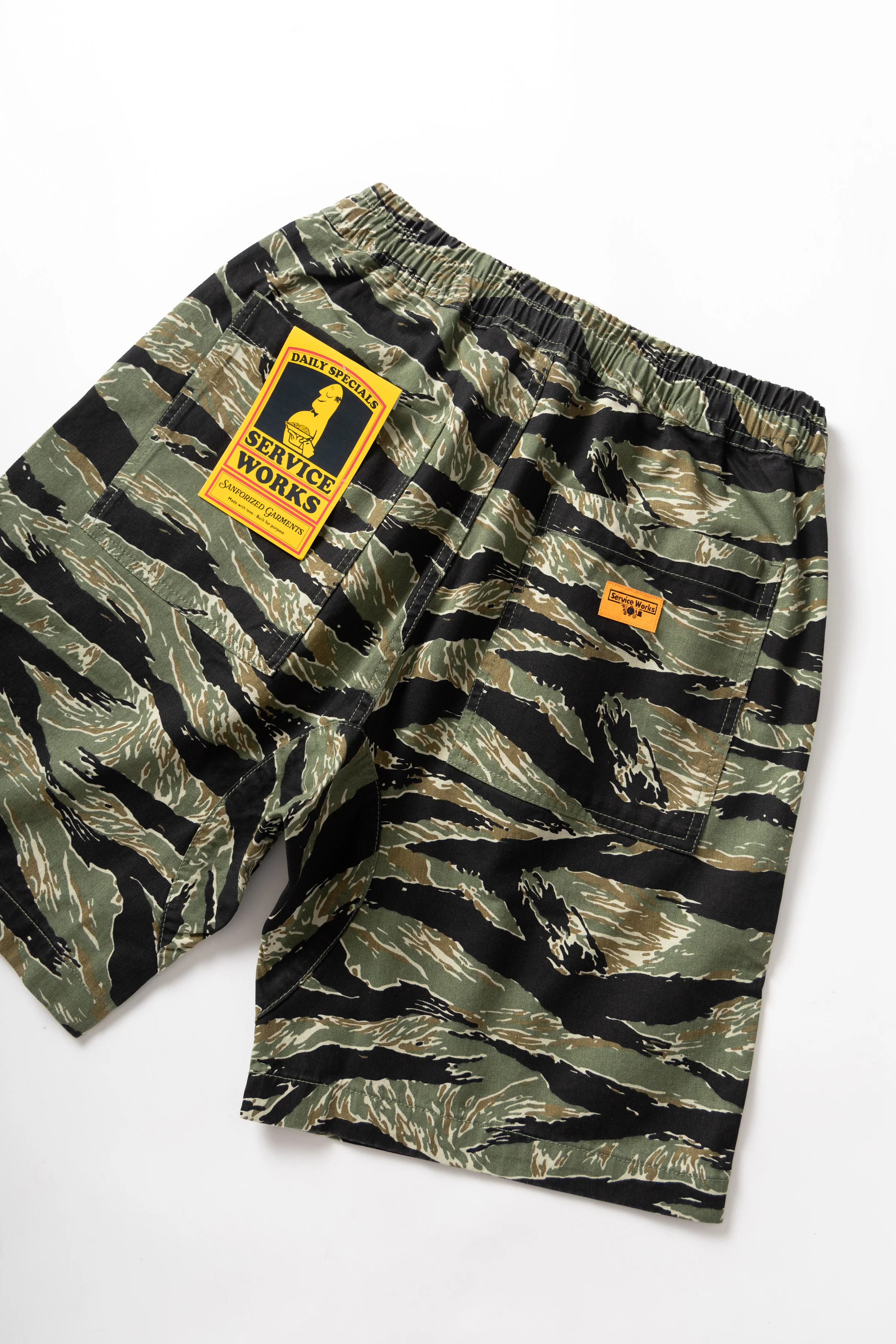 Service Works - Patterned Chef Shorts - Tiger Stripe - Image 6