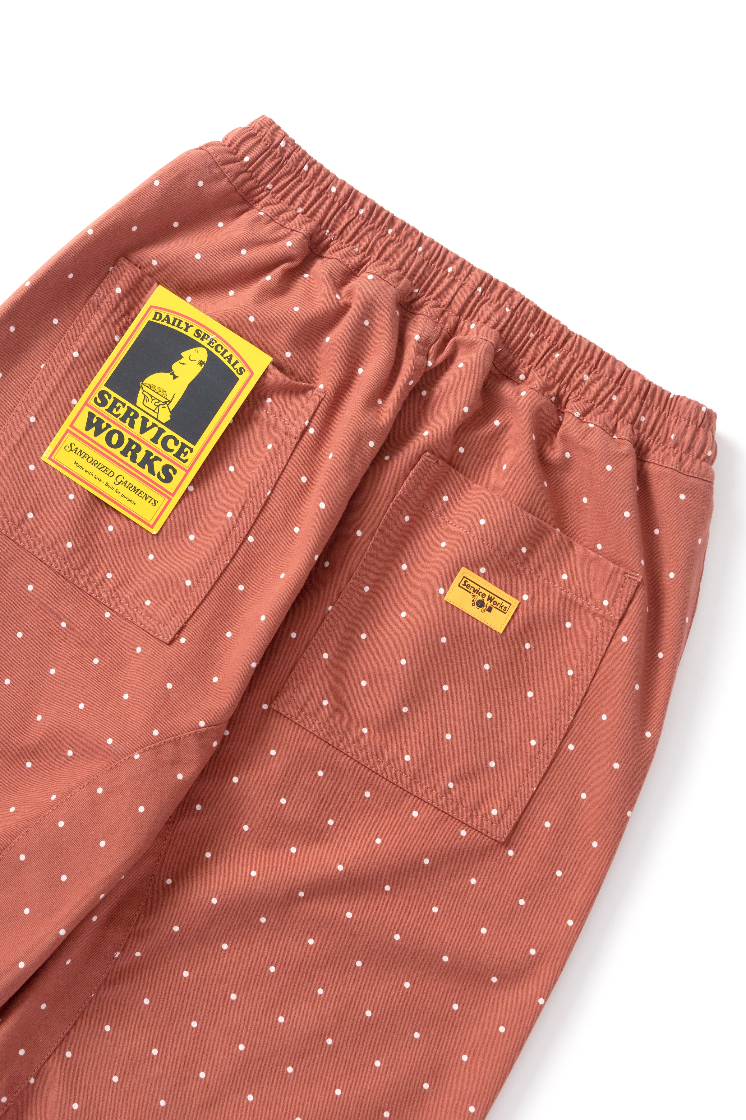 Service Works - Polka Dot Chef Pants - Clay - Image 4