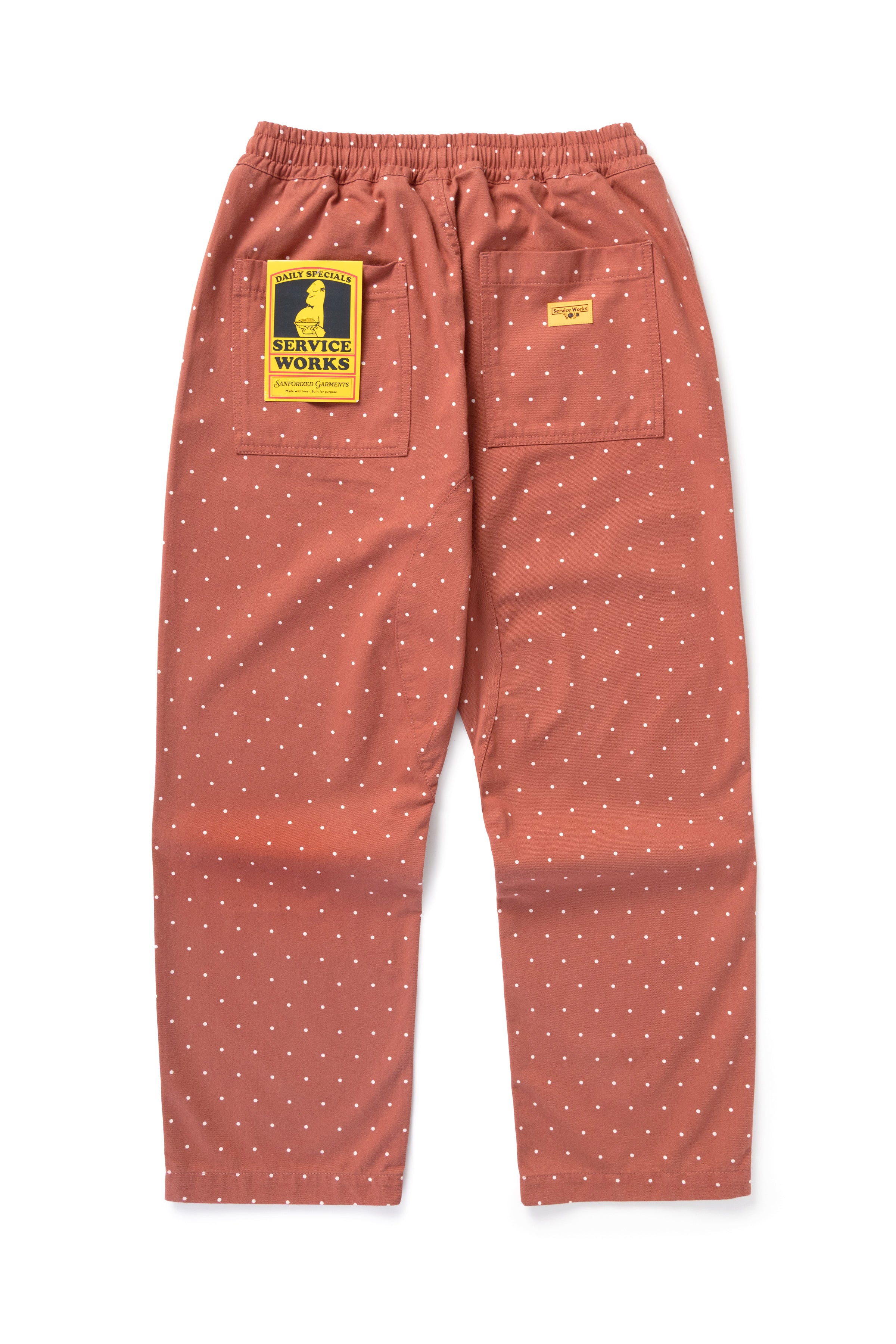 Service Works - Polka Dot Chef Pants - Clay - Image 6