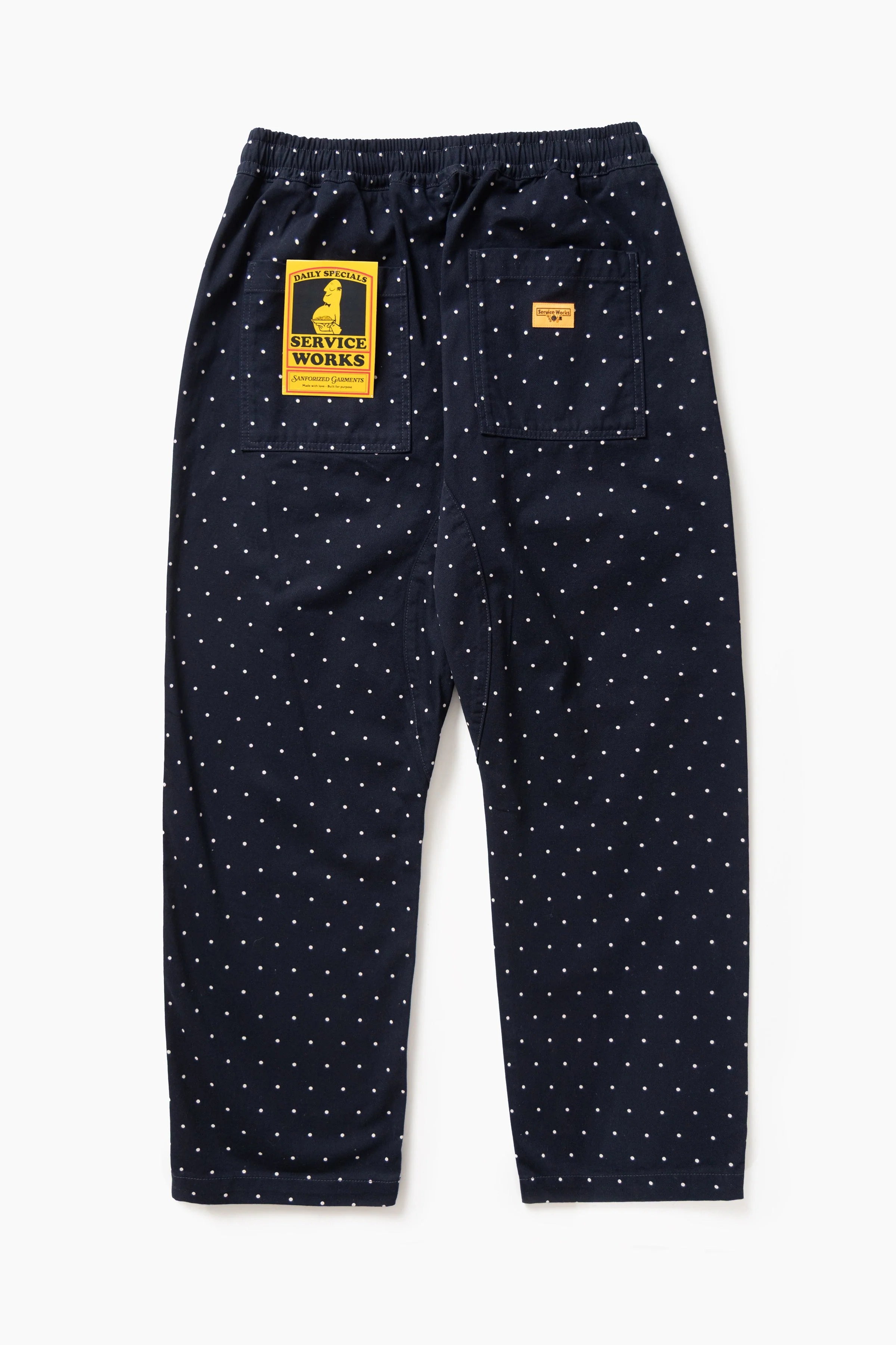Service Works - Polka Dot Chef Pants - Navy - Image 5