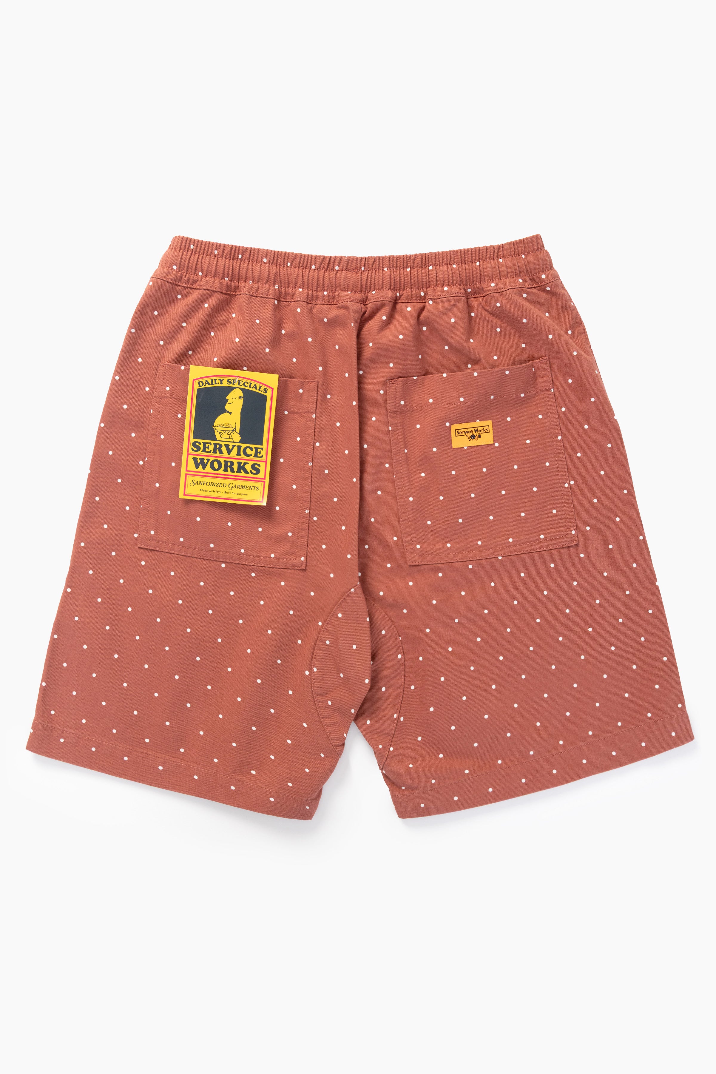 Service Works - Polka Dot Chef Shorts - Clay - Image 4