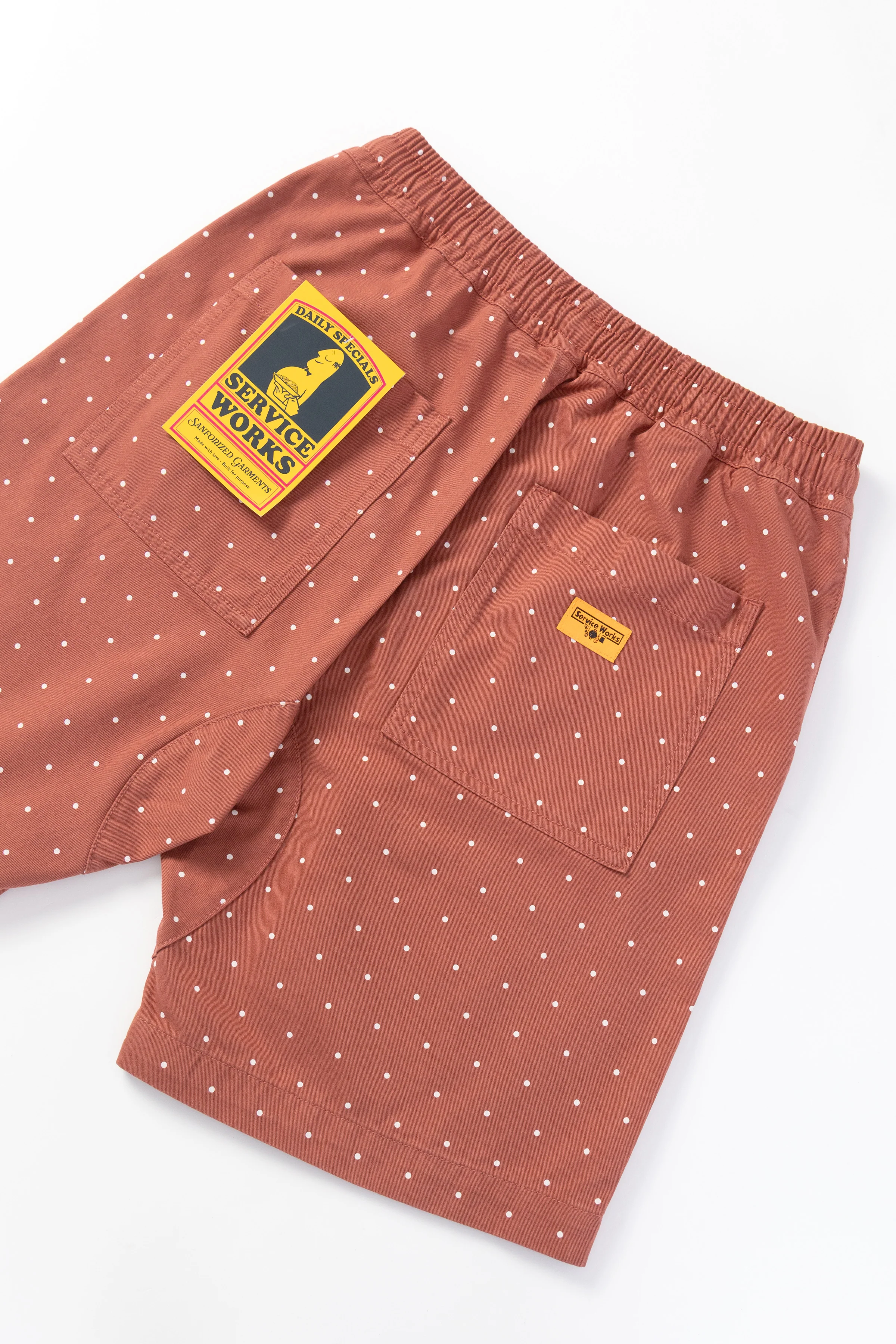 Service Works - Polka Dot Chef Shorts - Clay - Image 5