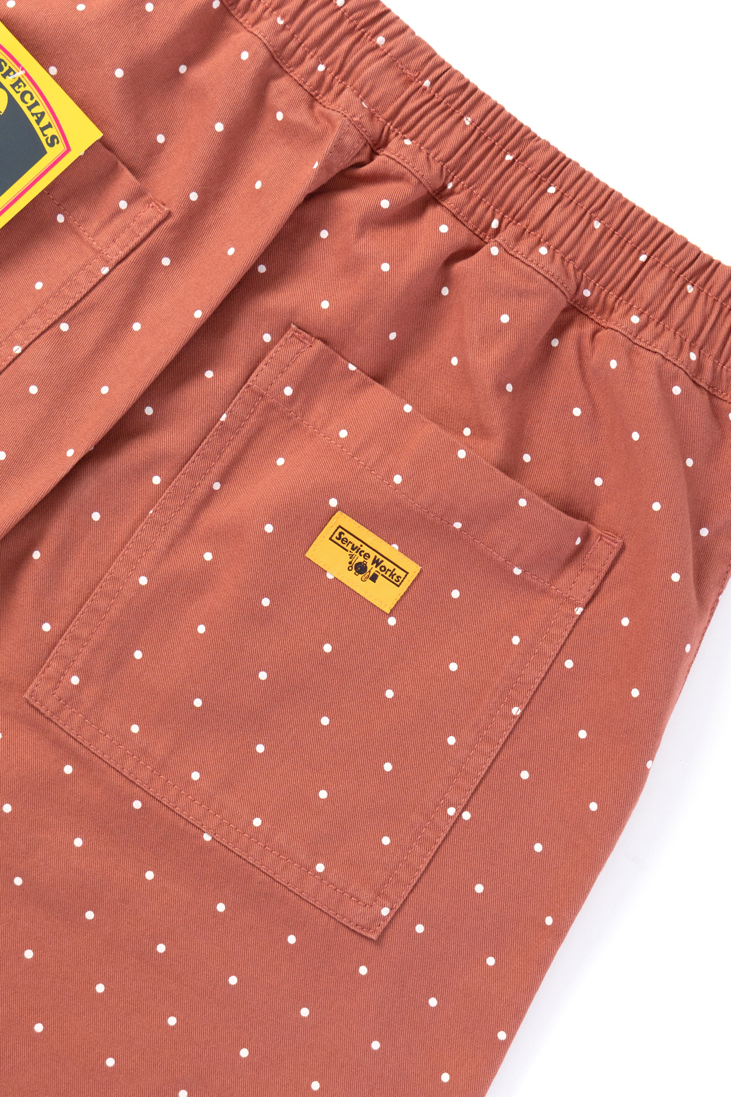 Service Works - Polka Dot Chef Shorts - Clay - Image 6