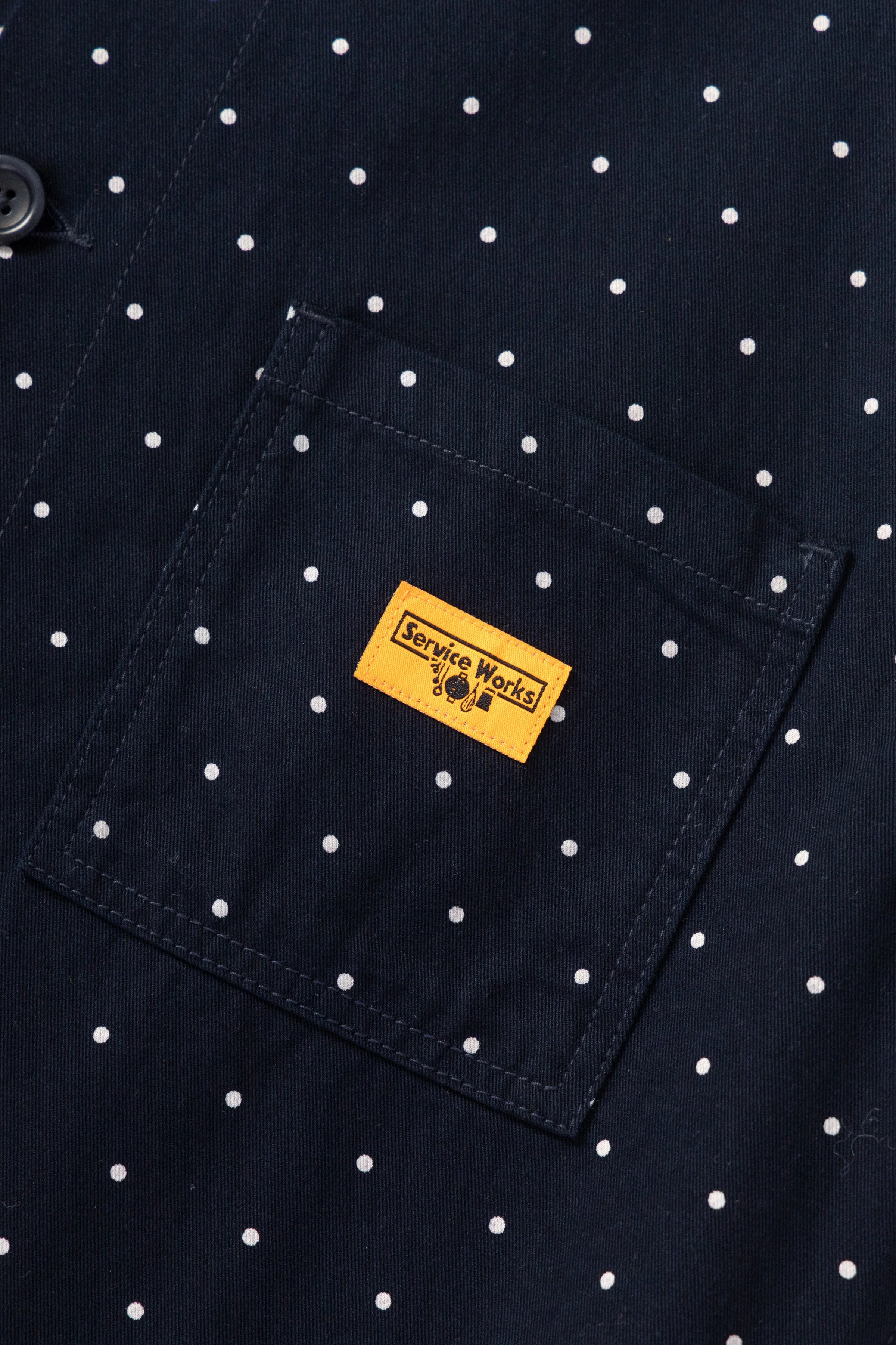 Service Works - Polka Dot Chore Shirt - Navy - Image 5