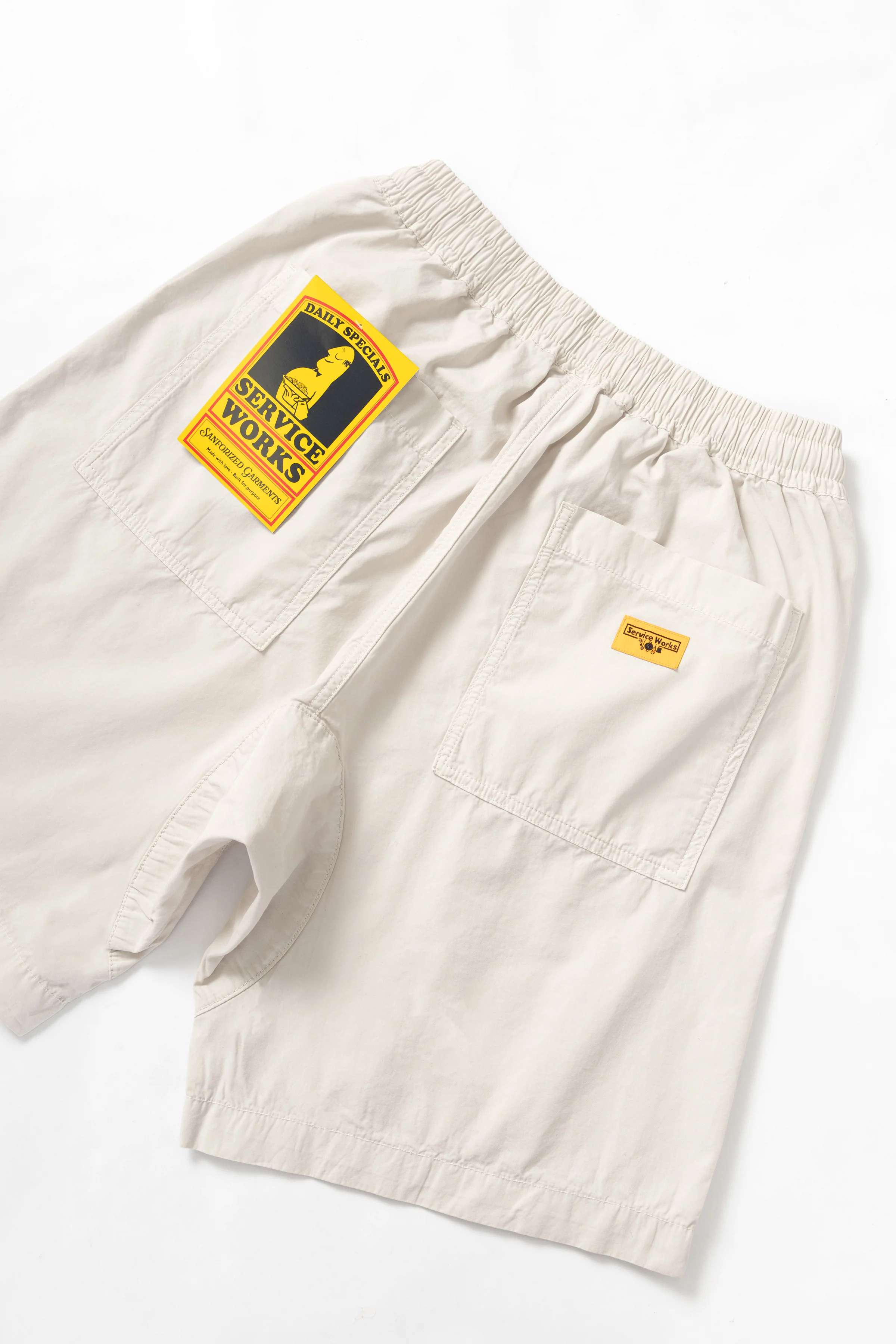 Service Works - Poplin Chef Shorts - Salt - Image 6