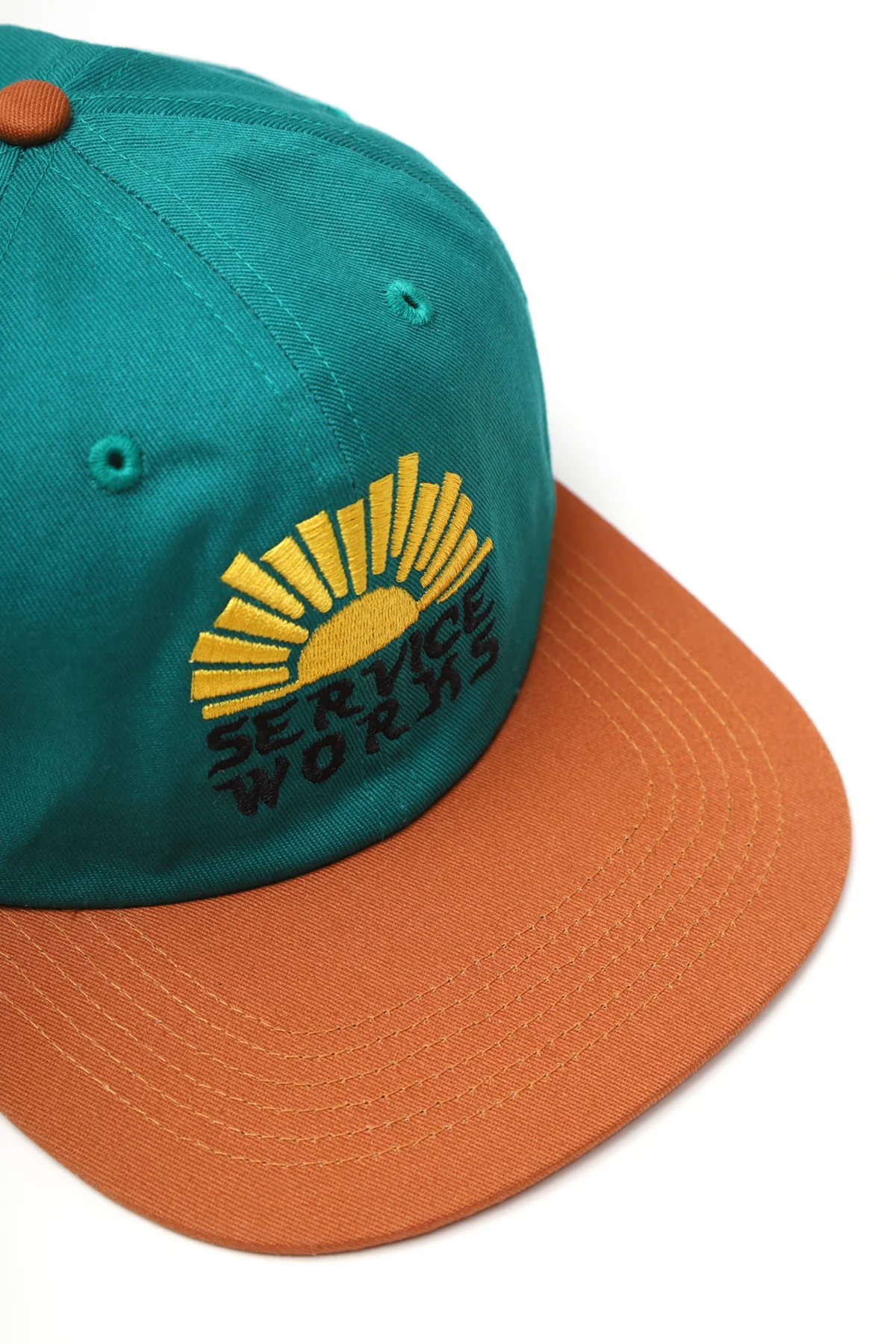 Service Works - Sunny Side Up Cap - Teal/Brown - Image 2