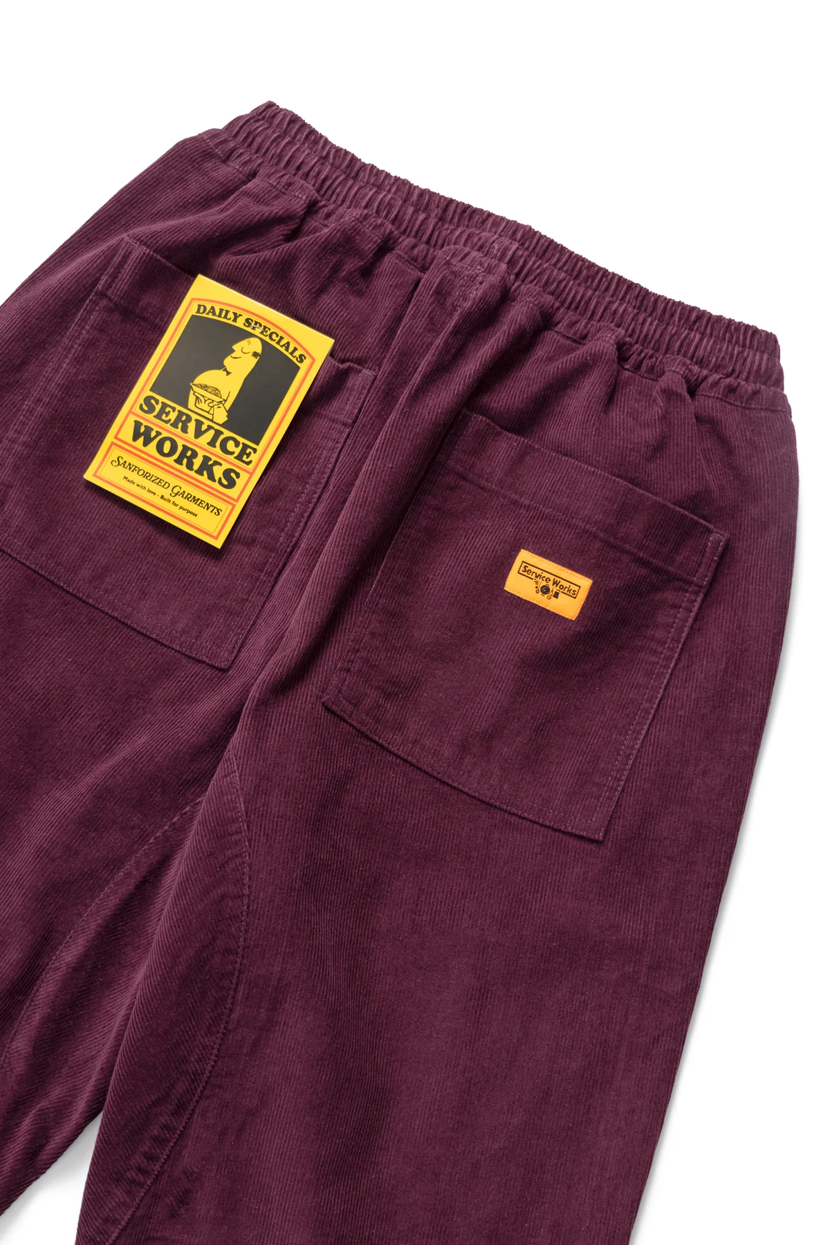 Service Works - Corduroy Chef Pants - Plum - Image 4