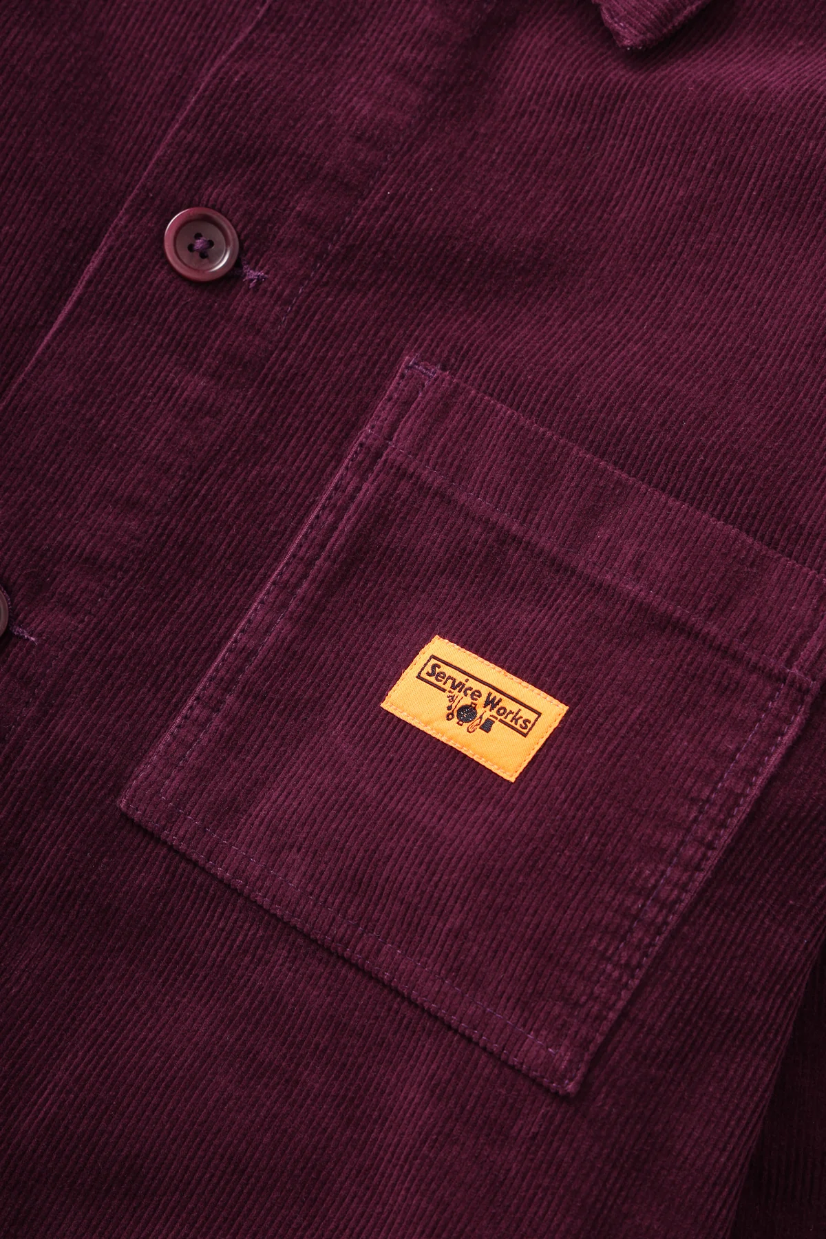 Service Works - Corduroy Chore Shirt - Plum - Image 3