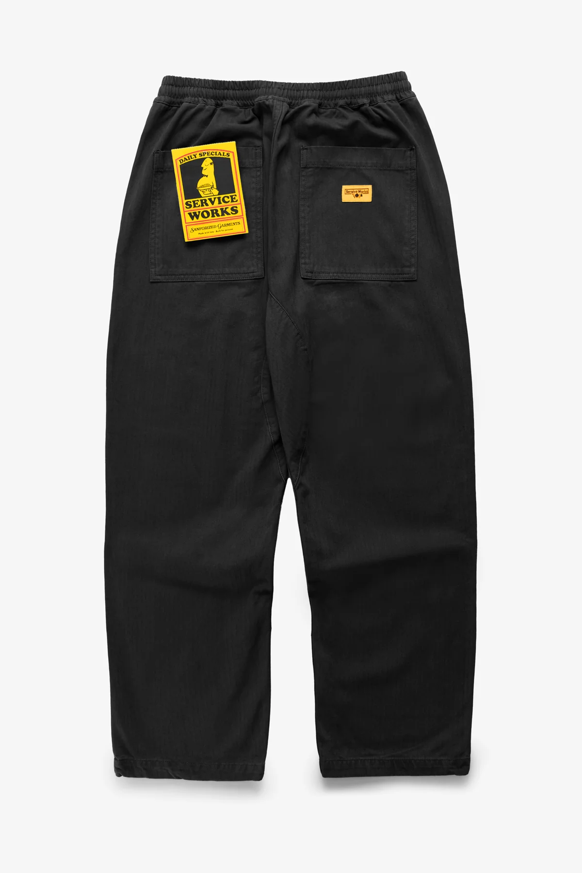 Service Works - Herringbone Chef Pants - Black - Image 5