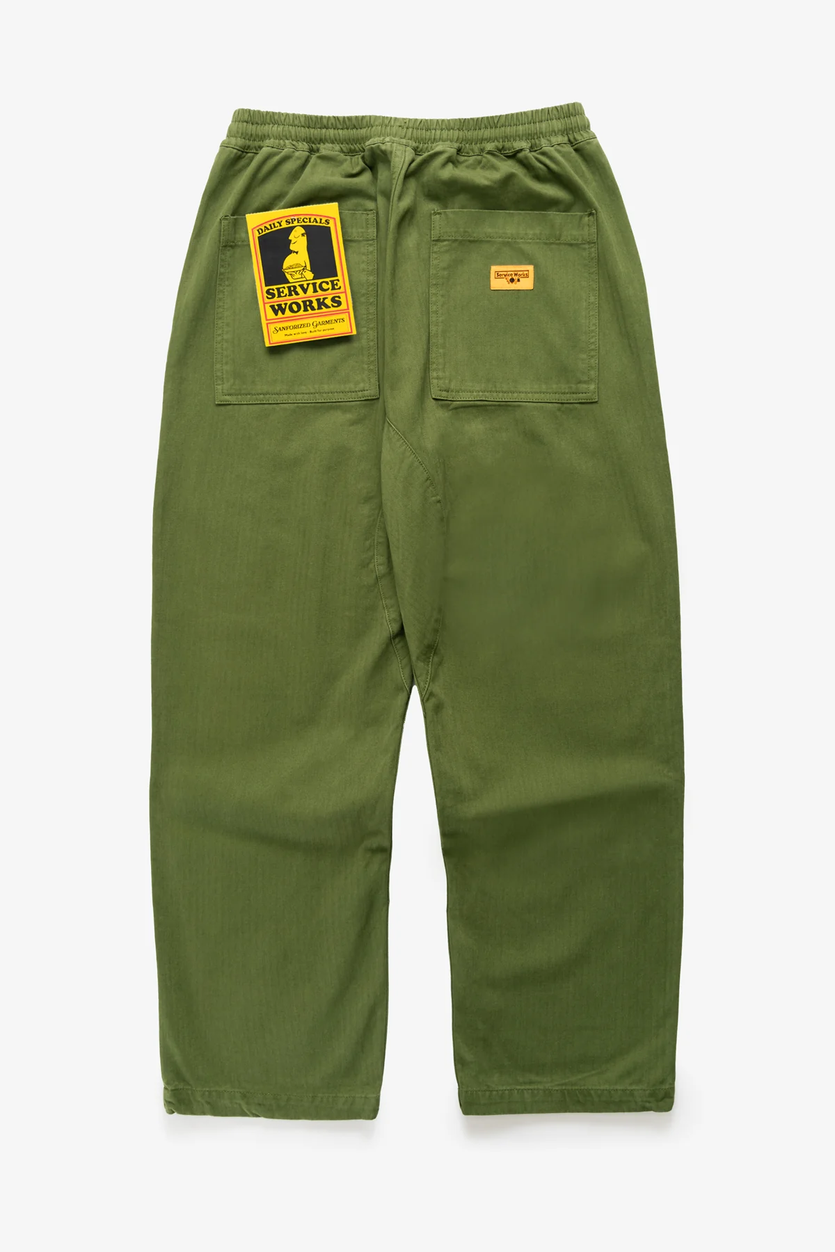 Service Works - Herringbone Chef Pants - Pesto - Image 2