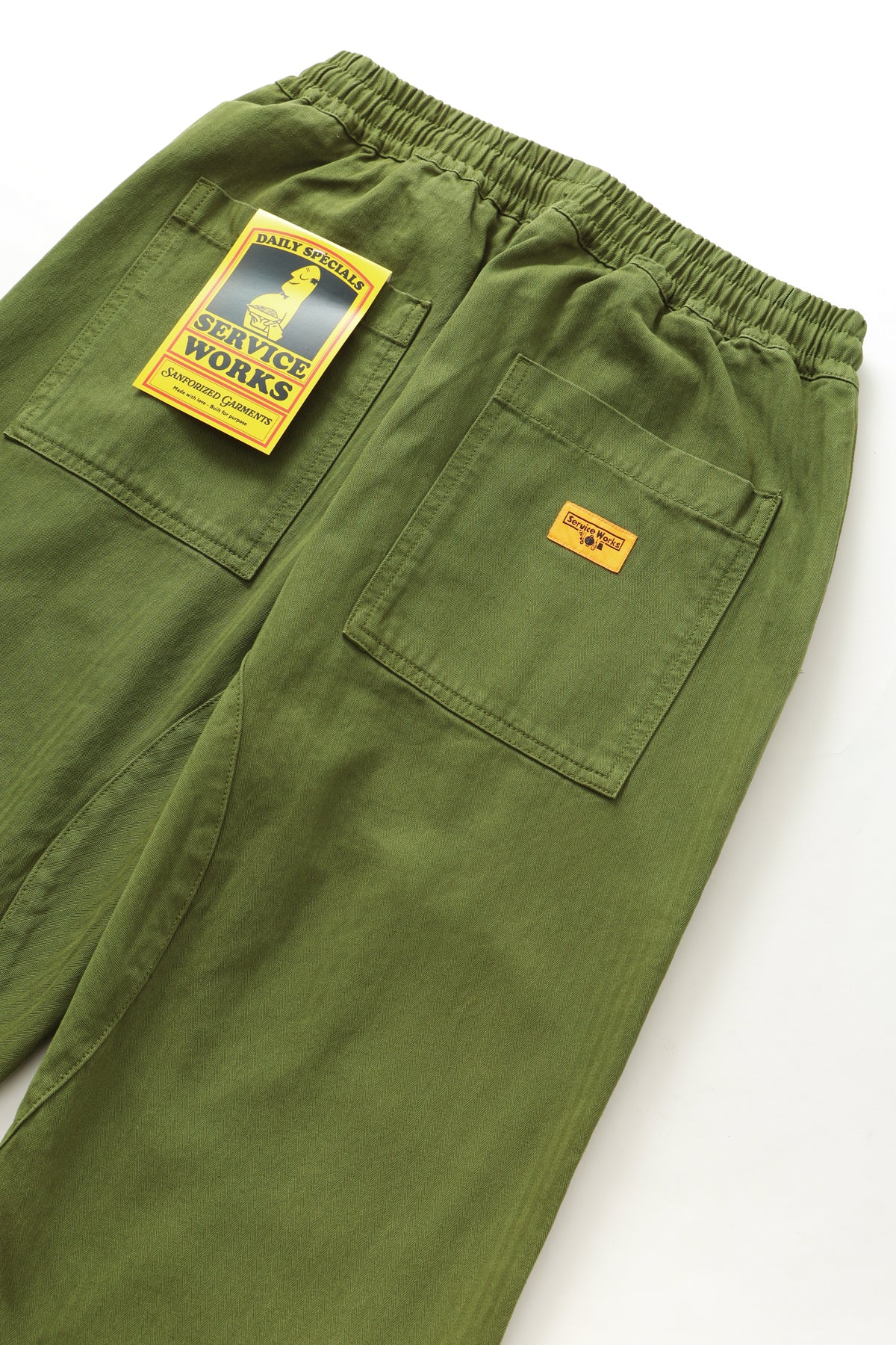 Service Works - Herringbone Chef Pants - Pesto - Image 5