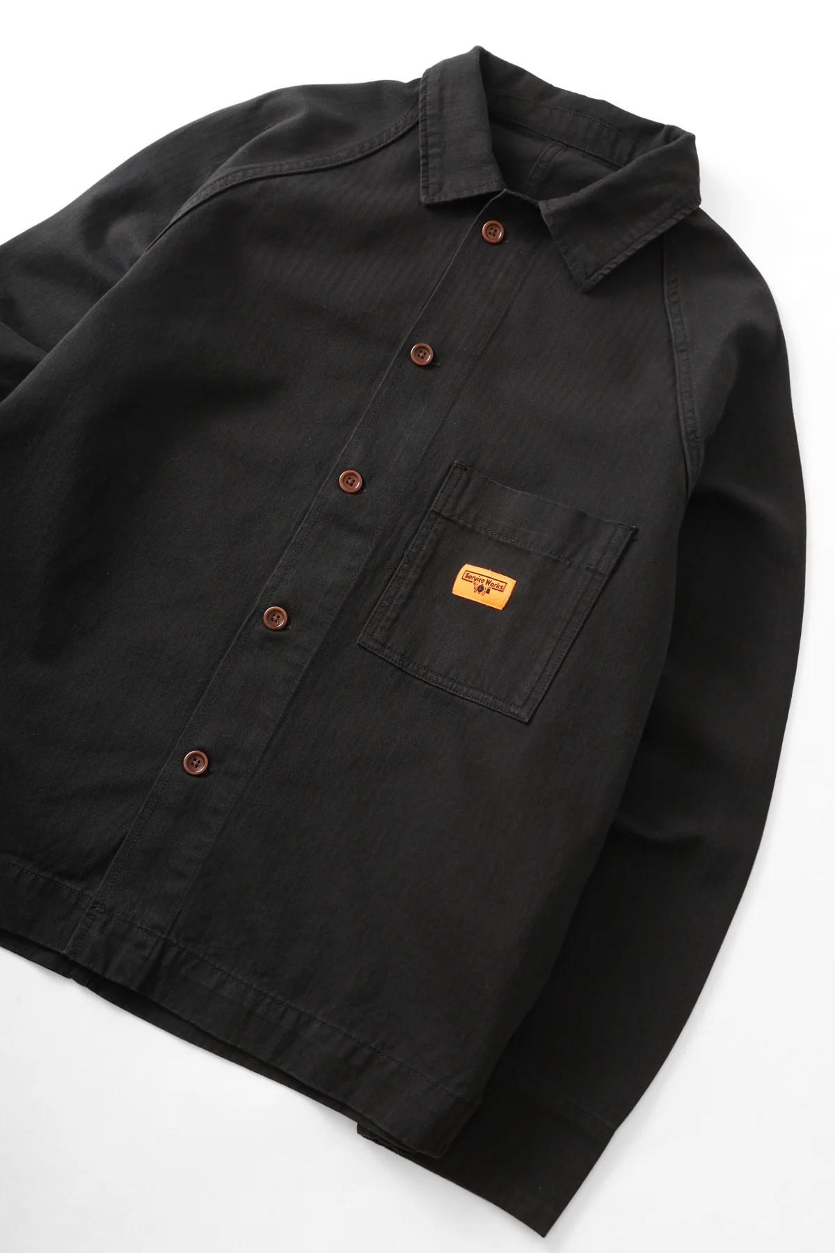 Service Works - Herringbone Front Of House Jacket - Black - Image 2