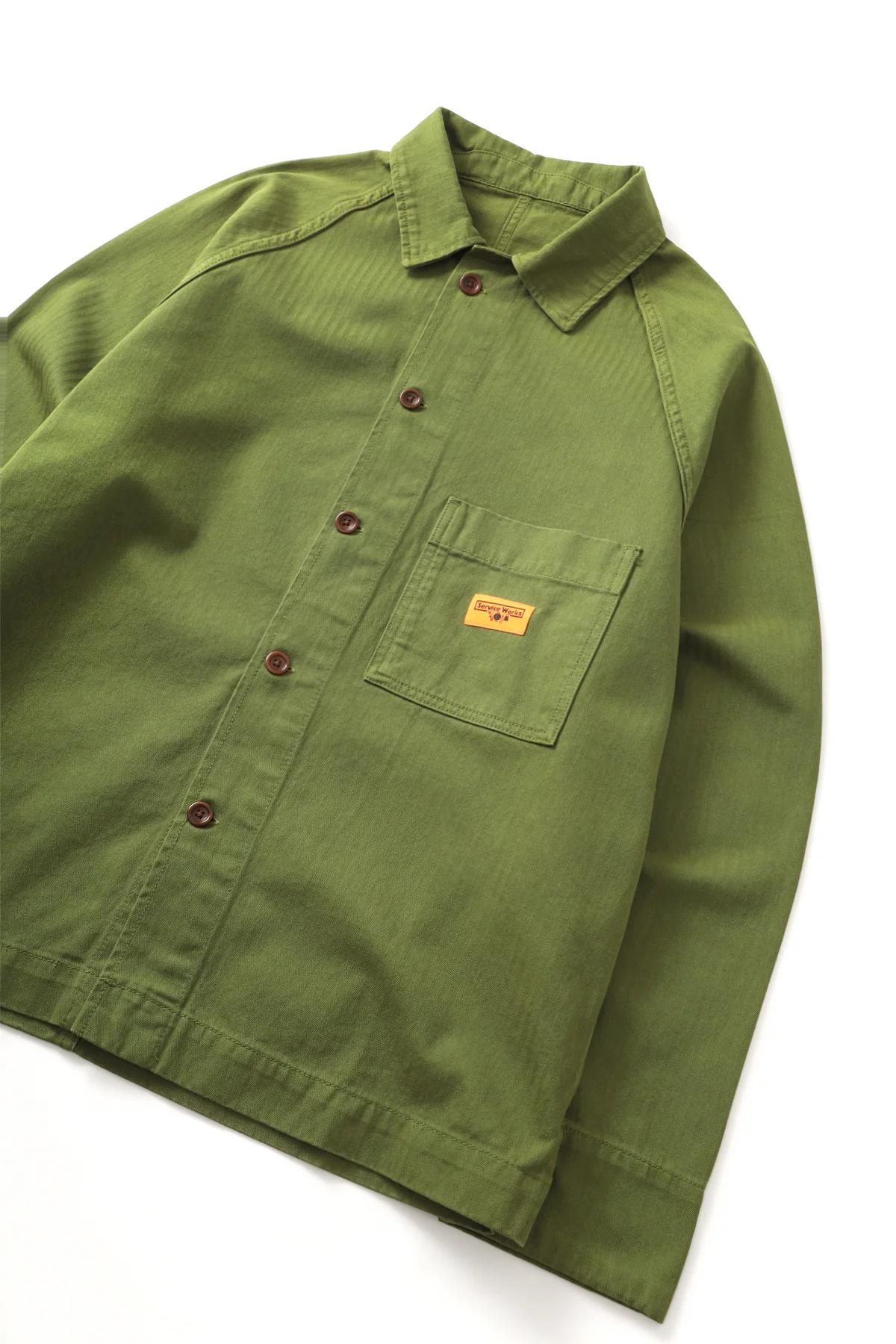 Service Works - Herringbone Front Of House Jacket - Pesto - Image 2