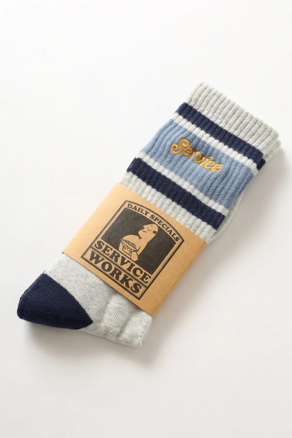 Service Works - Logo Ringer Socks - Grey - Image 2