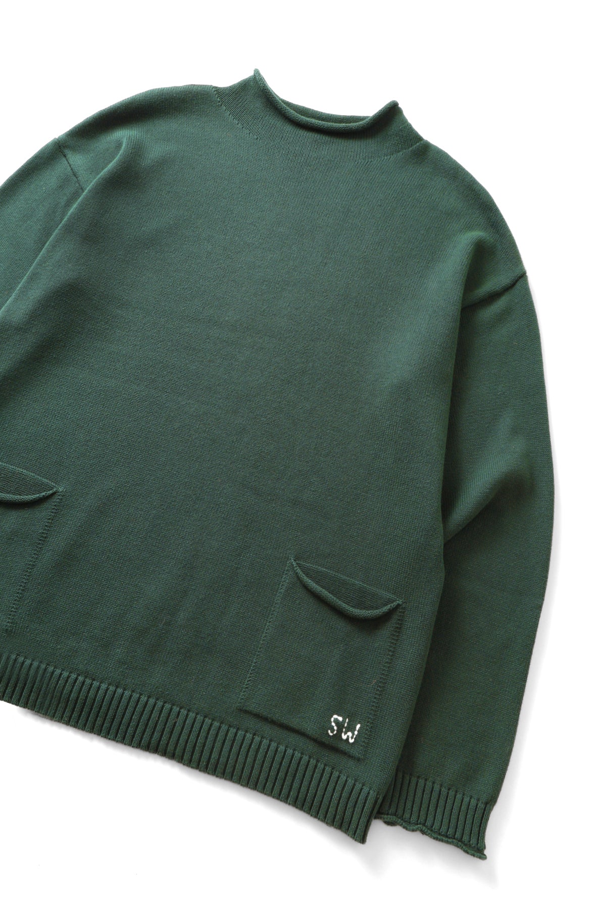 Service Works - Mock Smock Sweater - Forest - Image 3