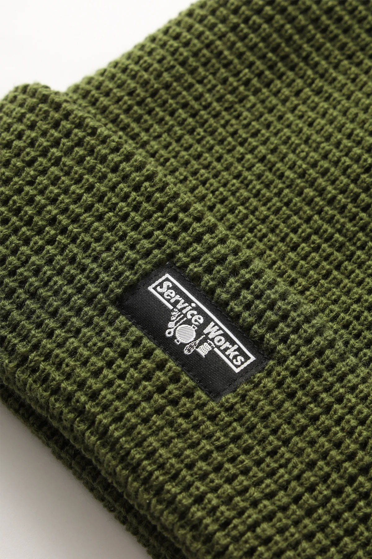 Service Works - Waffle Logo Beanie - Olive - Image 3