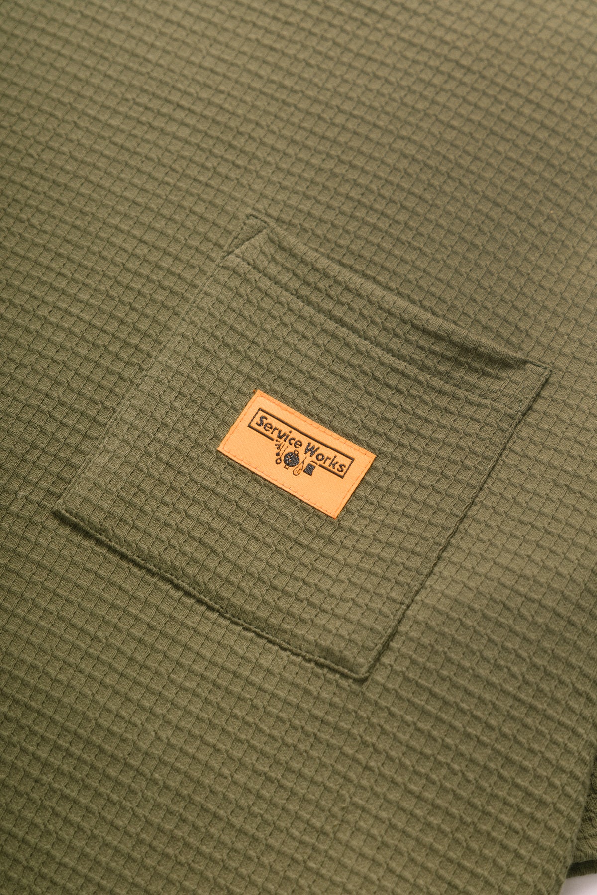 Service Works - Waffle Pocket Tee - Olive - Image 3