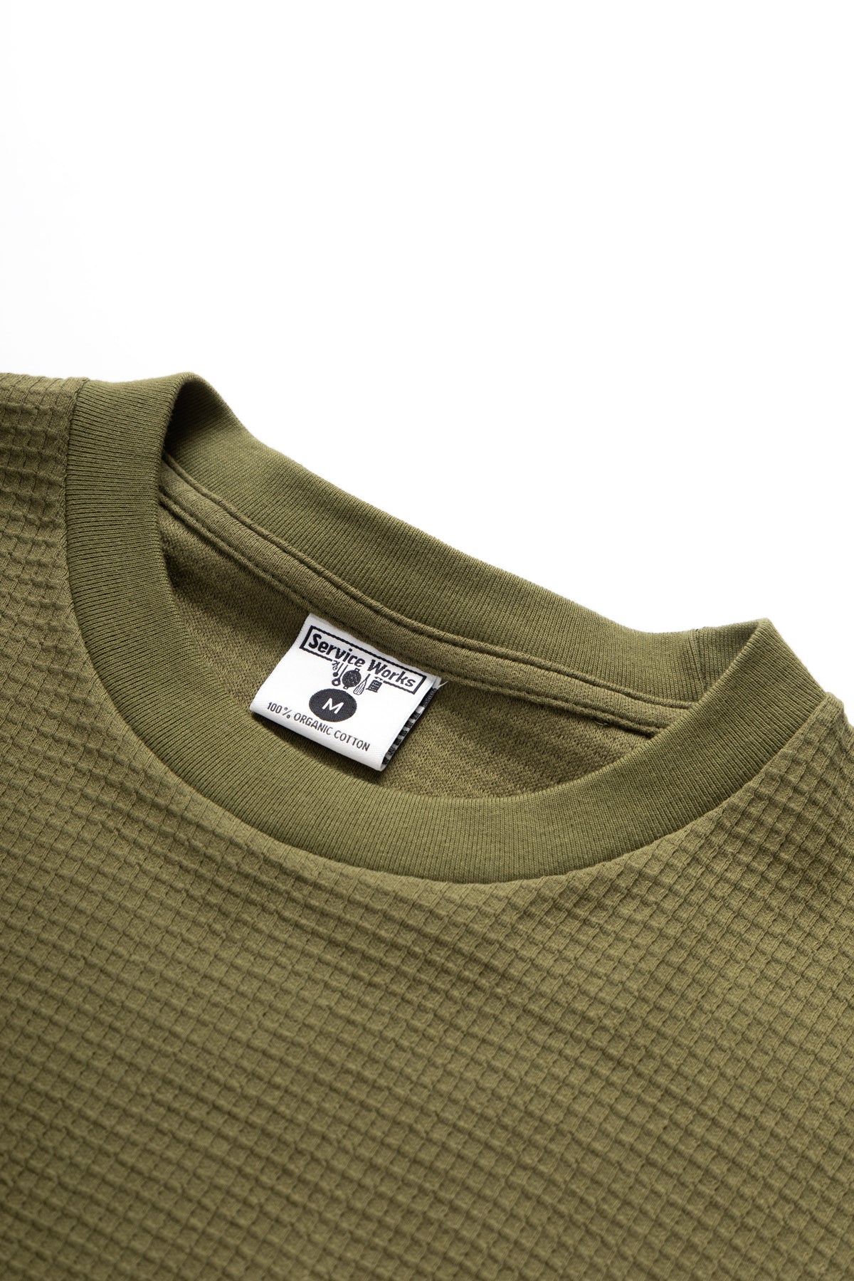 Service Works - Waffle Pocket Tee - Olive - Image 4