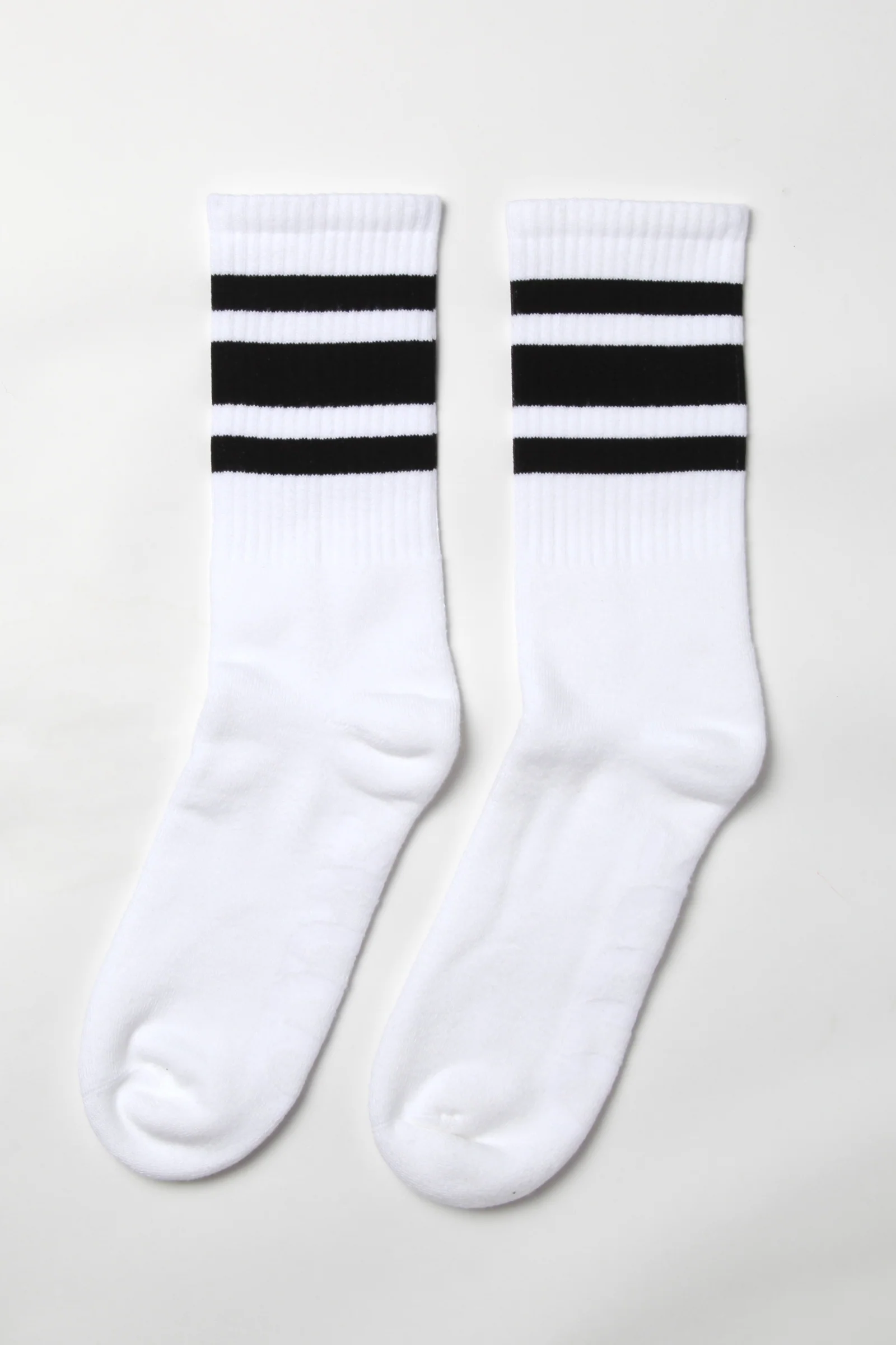 Socco - Striped Crew Socks - Black/White - Image 4