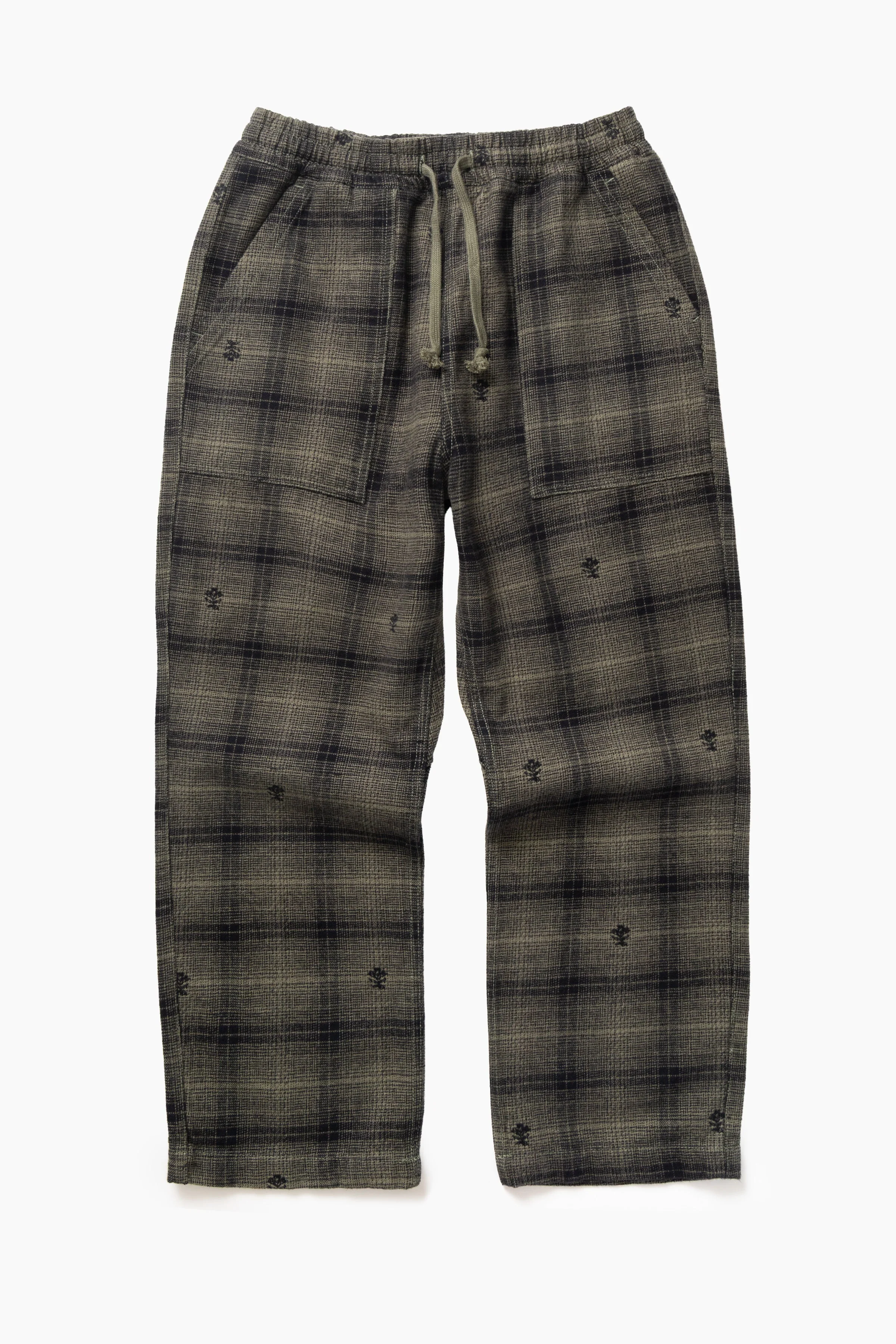Service Works - Thistle Plaid Chef Pants - Olive