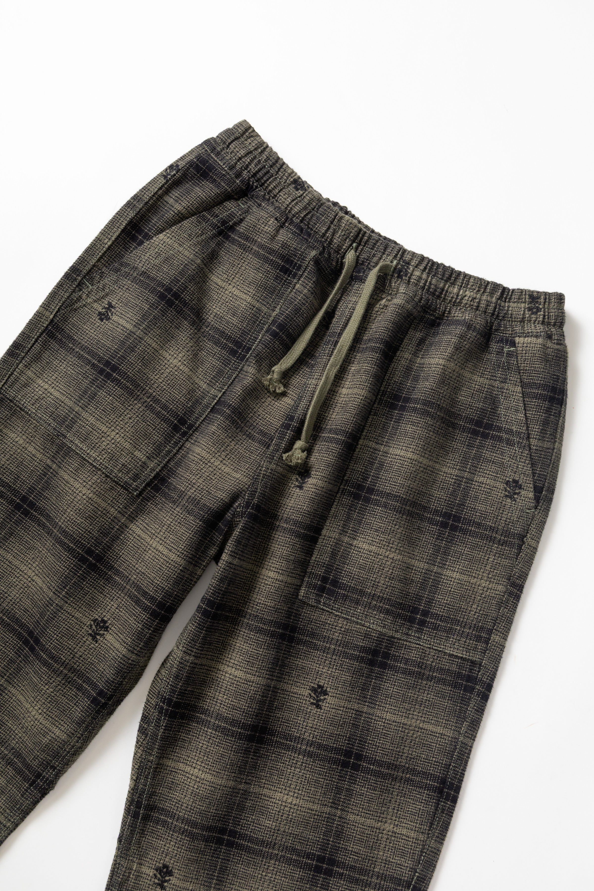 Service Works - Thistle Plaid Chef Pants - Olive - Image 2