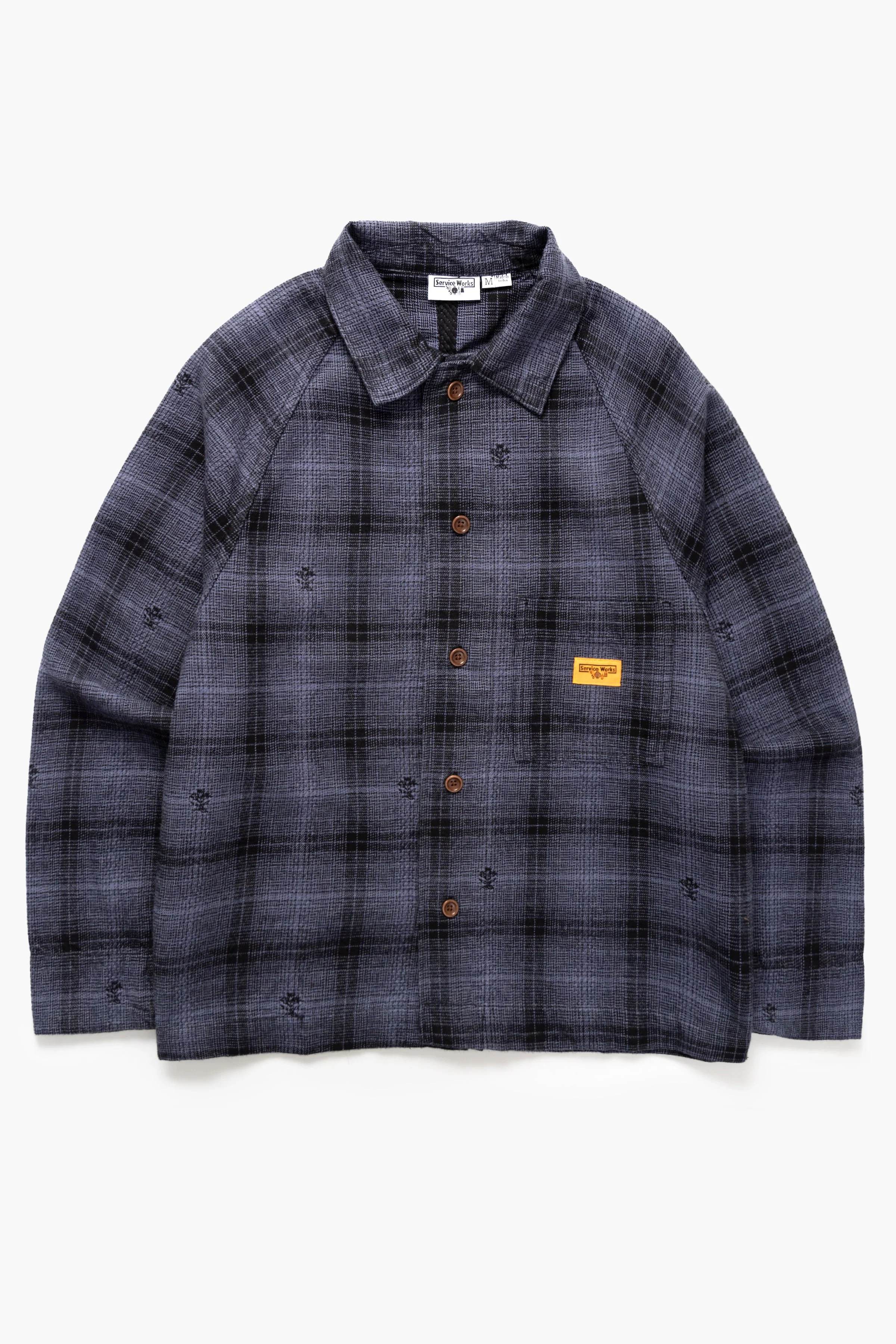 Service Works - Thistle Plaid Front Of House Jacket - Black