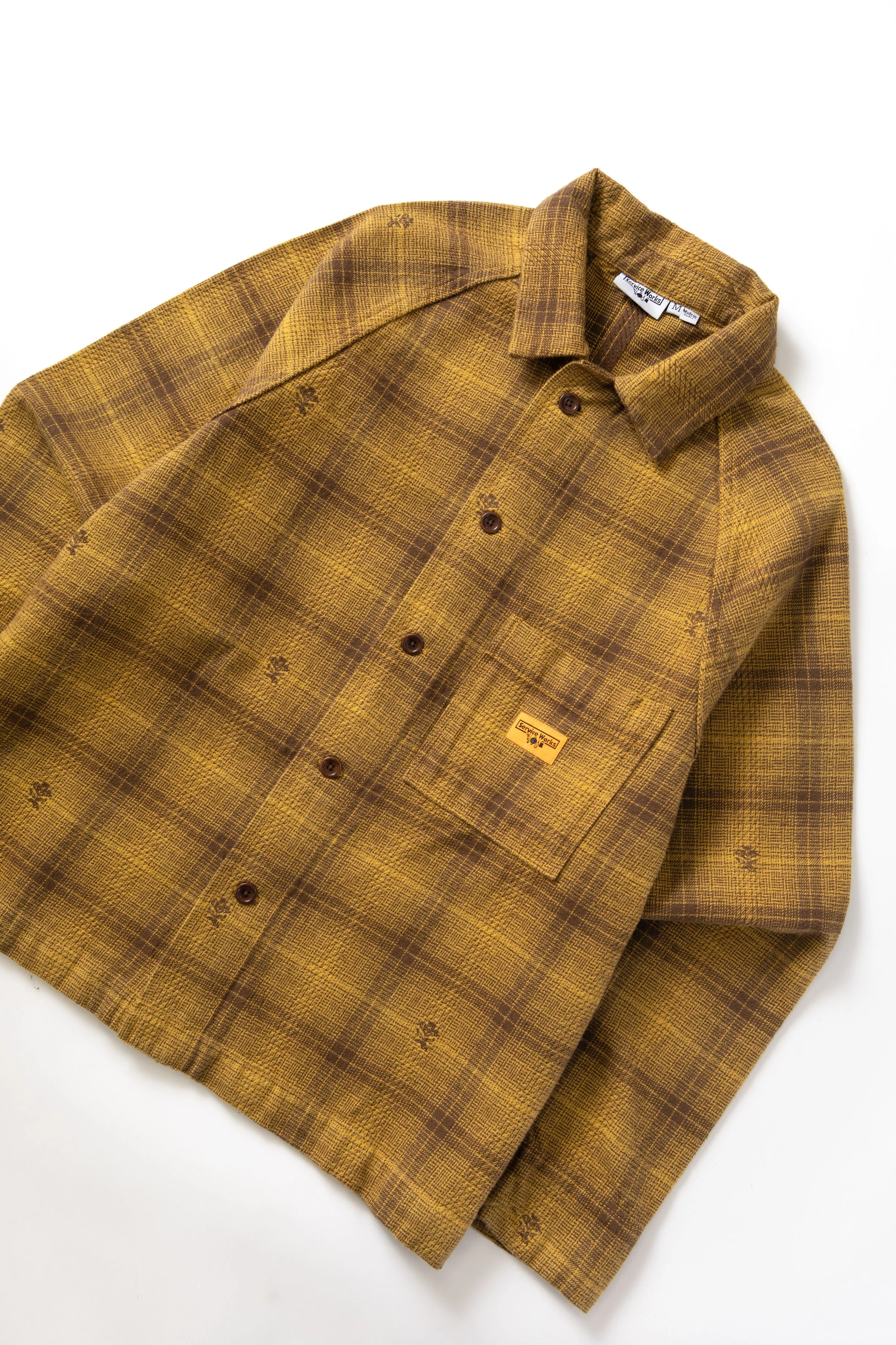 Service Works - Thistle Plaid Front Of House Jacket - Ochre - Image 2