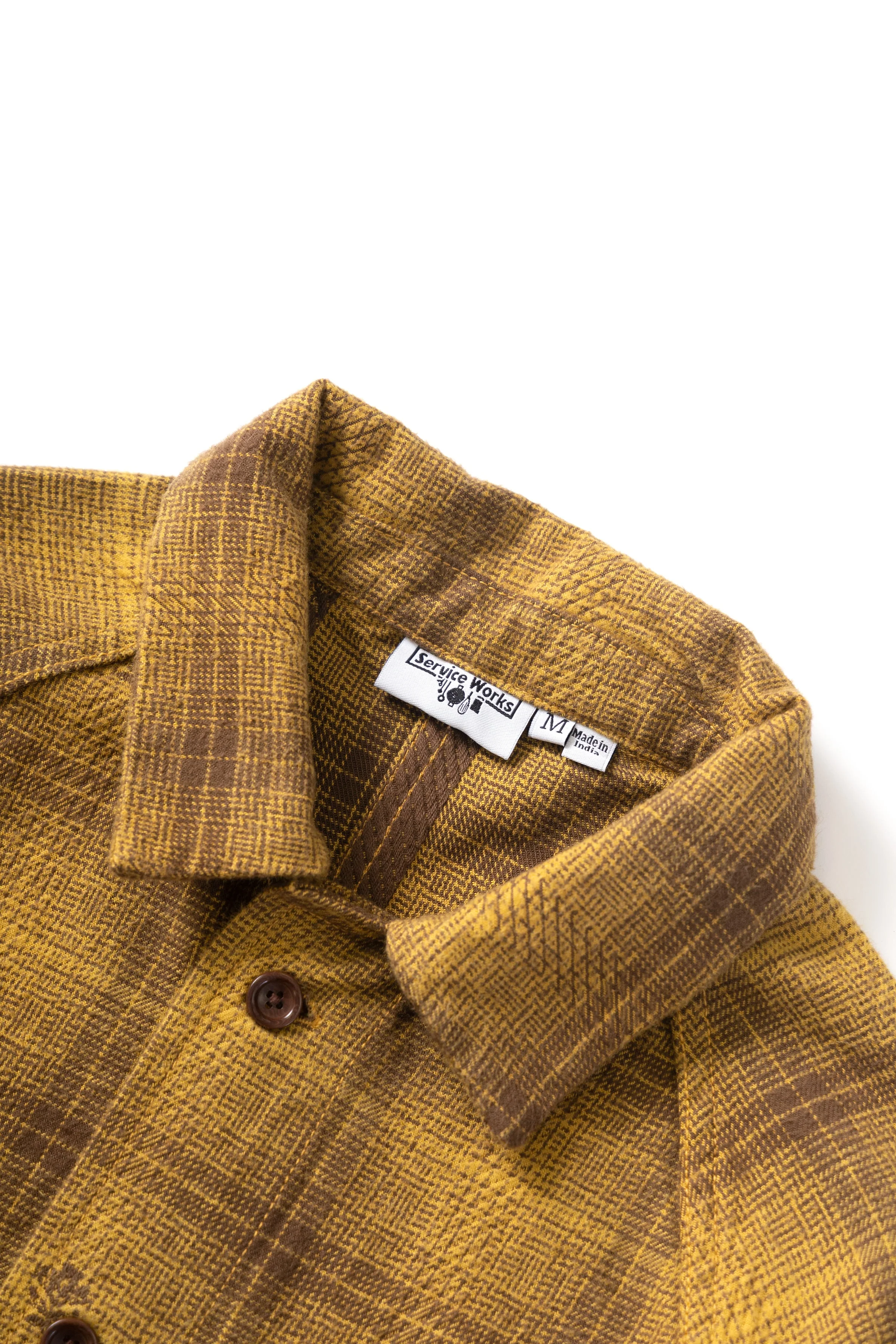 Service Works - Thistle Plaid Front Of House Jacket - Ochre - Image 5