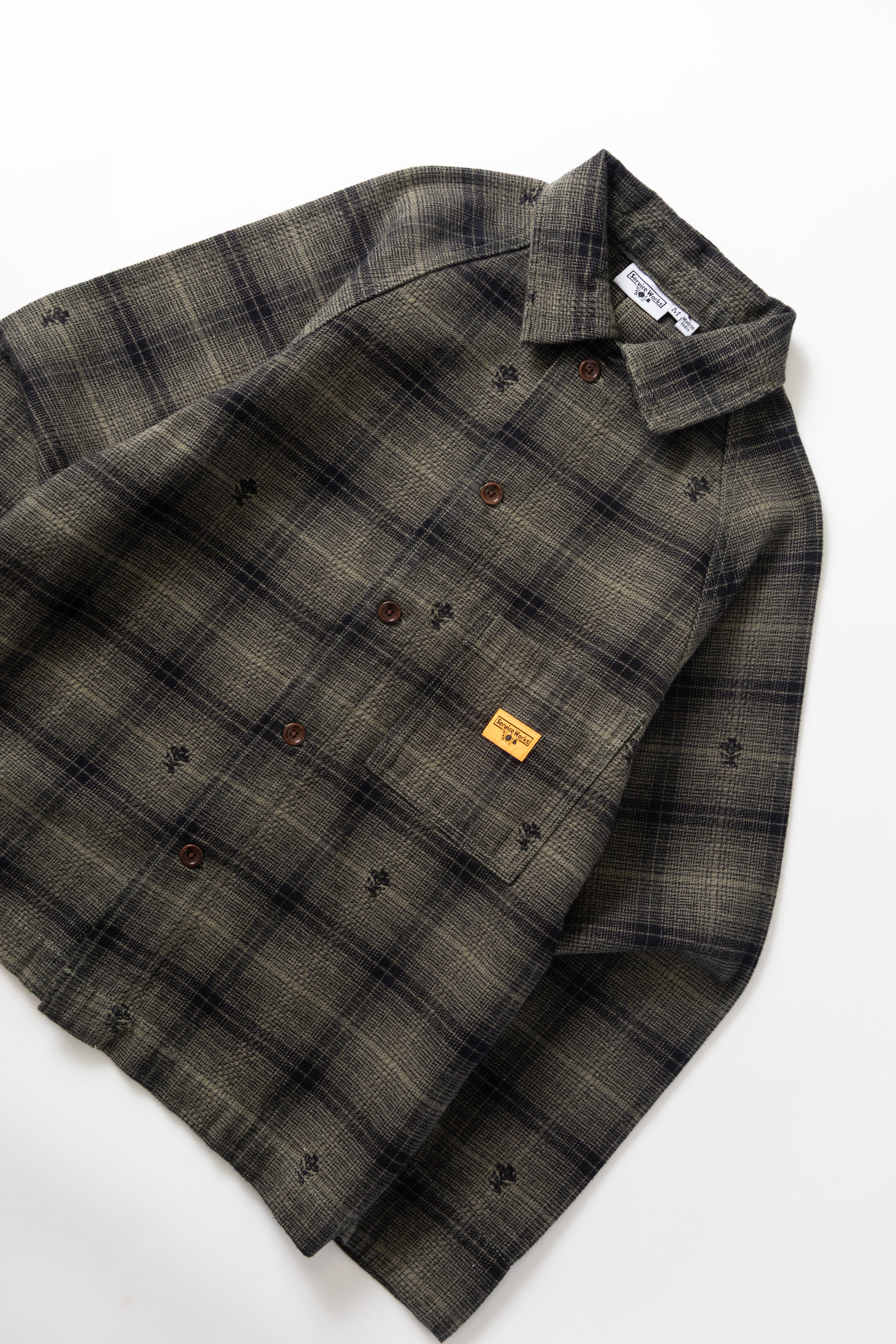 Service Works - Thistle Plaid Front Of House Jacket - Olive - Image 2