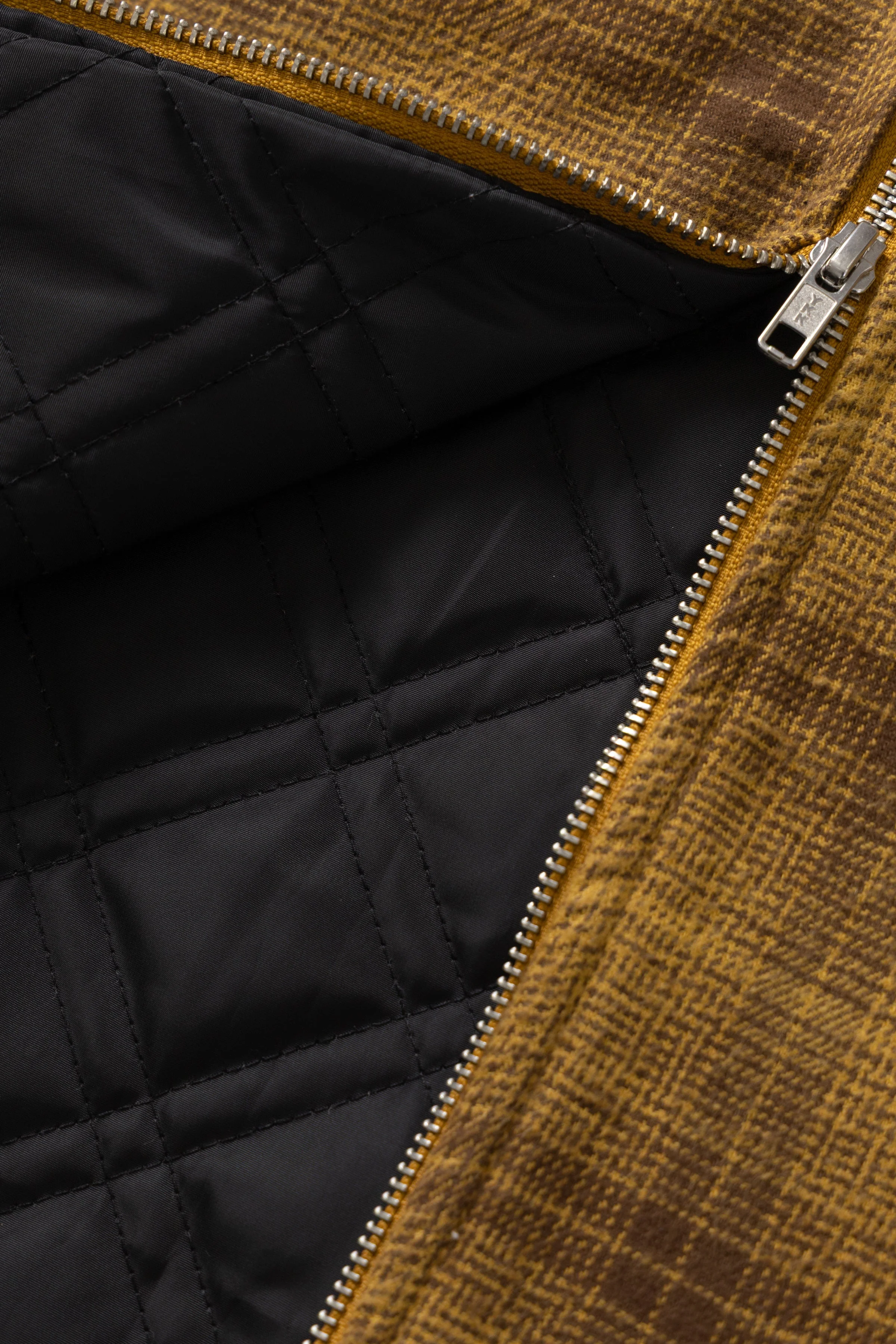 Service Works - Thistle Plaid Padded Work Vest - Ochre - Image 7