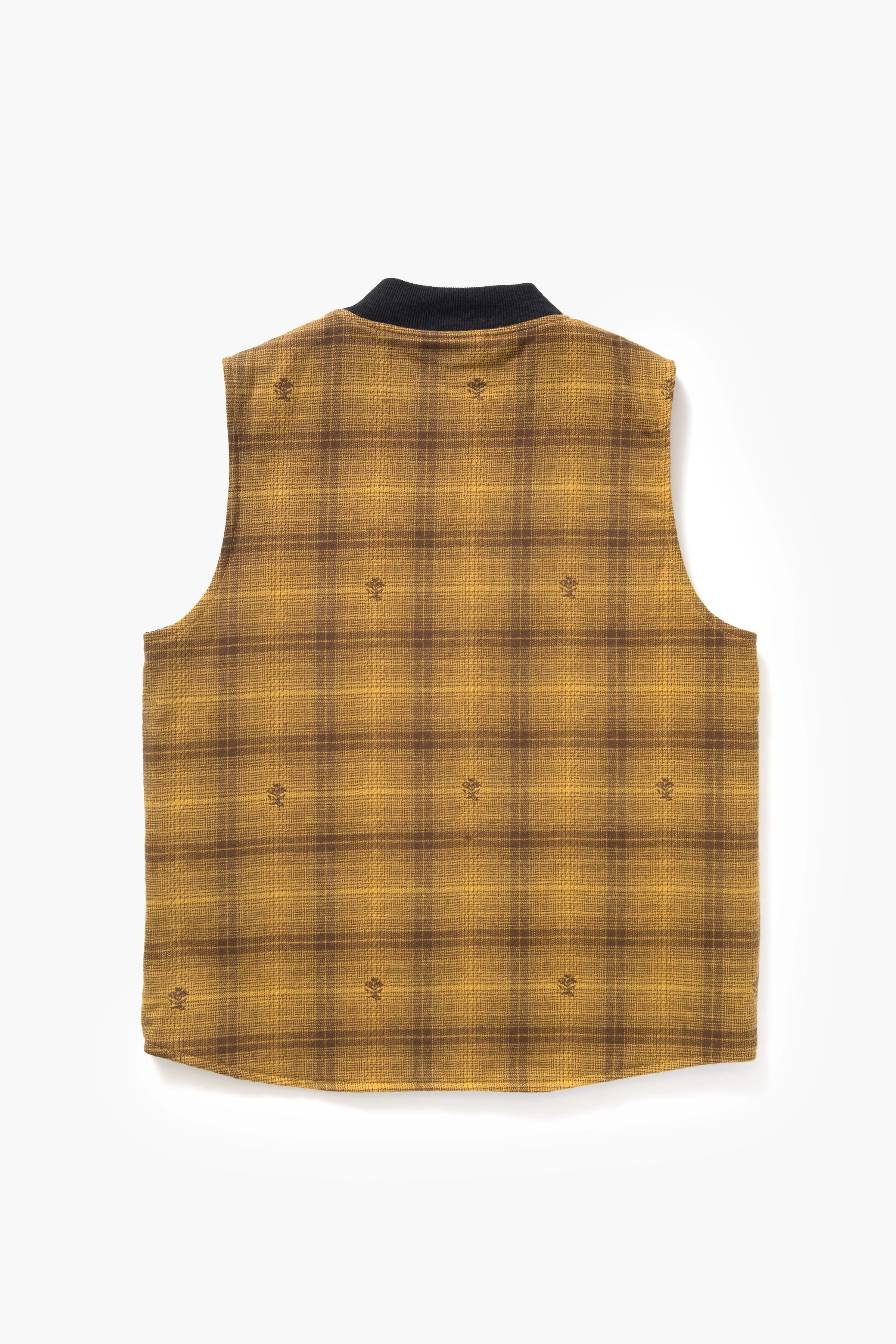 Service Works - Thistle Plaid Padded Work Vest - Ochre - Image 8