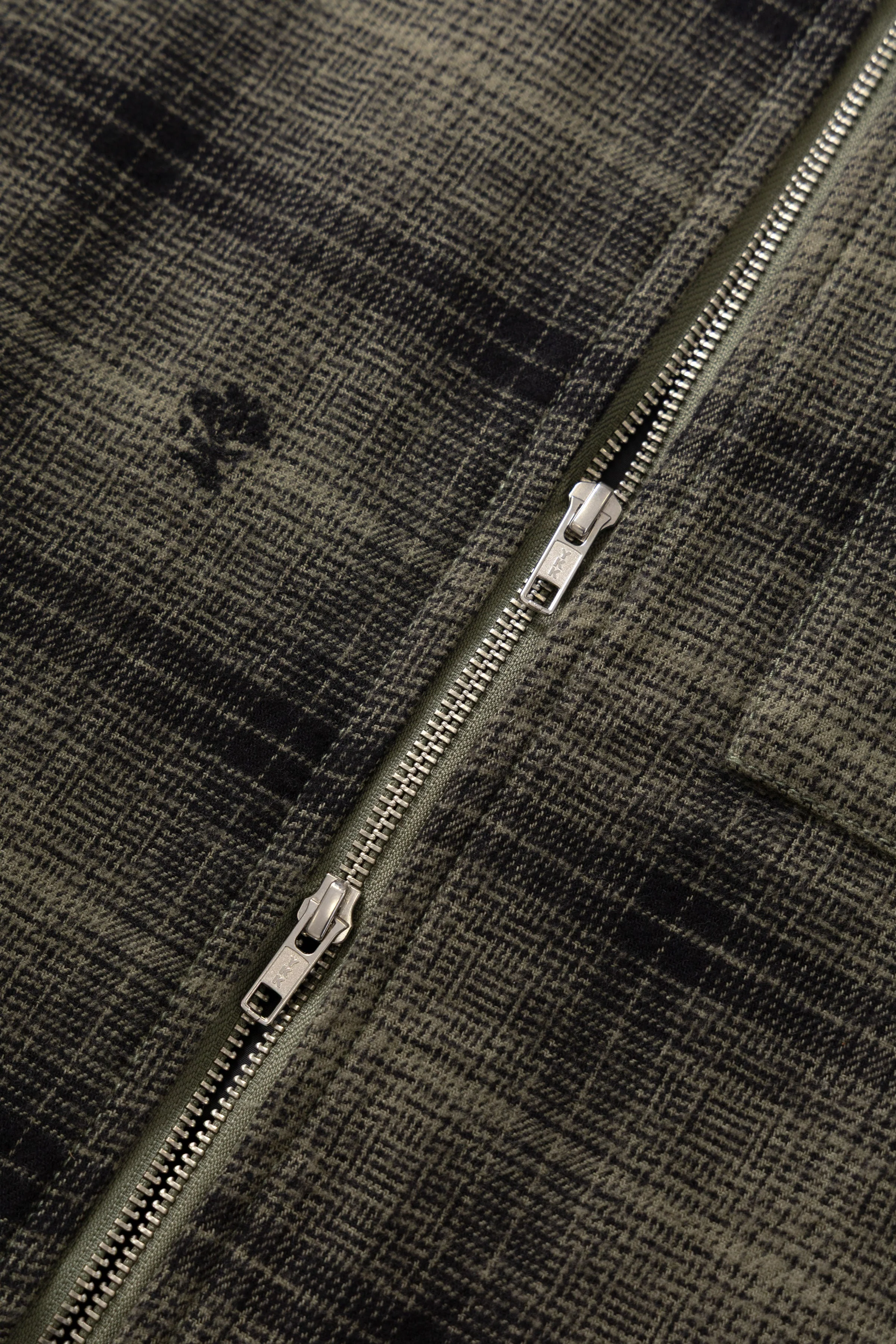 Service Works - Thistle Plaid Padded Work Vest - Olive - Image 6