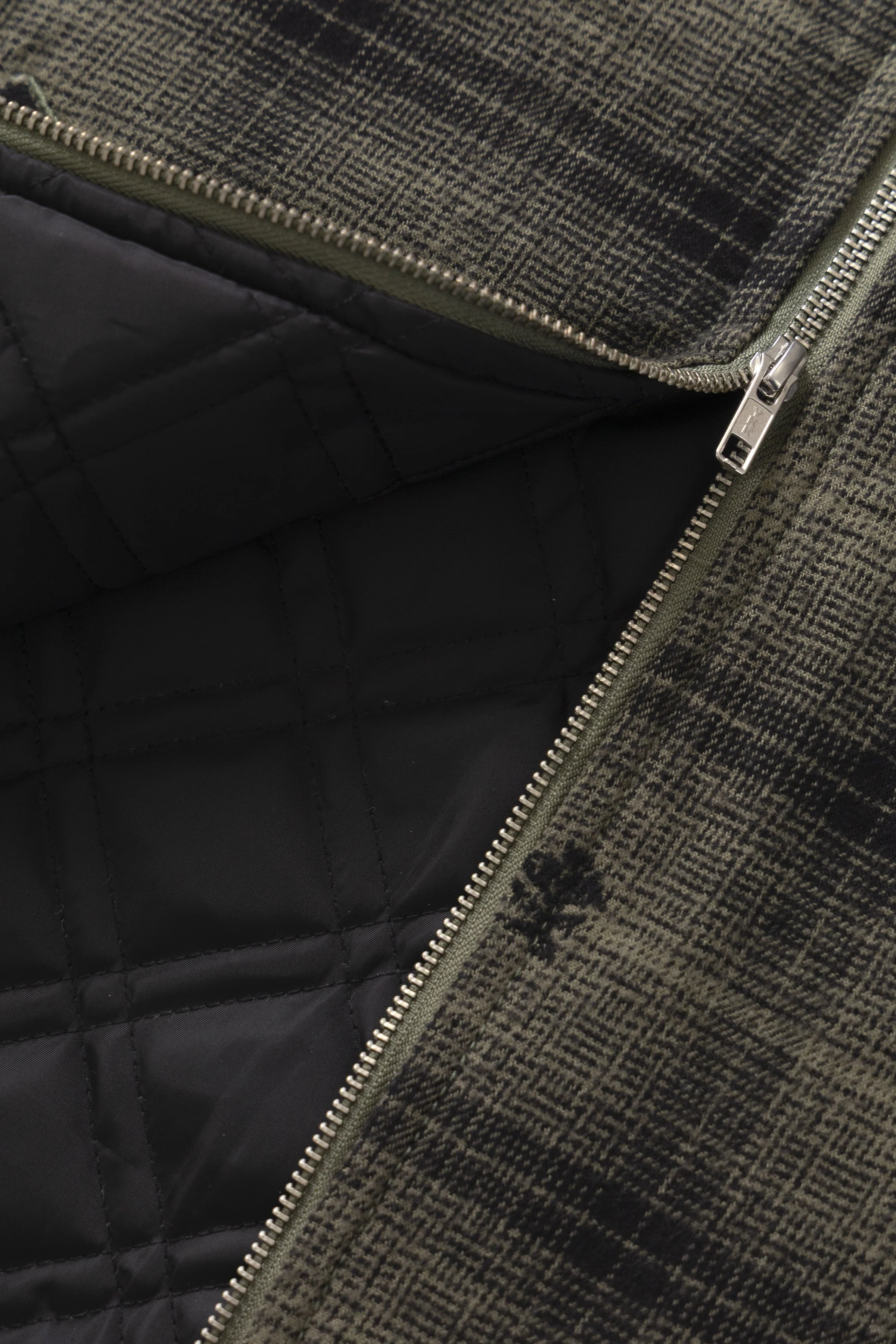 Service Works - Thistle Plaid Padded Work Vest - Olive - Image 7