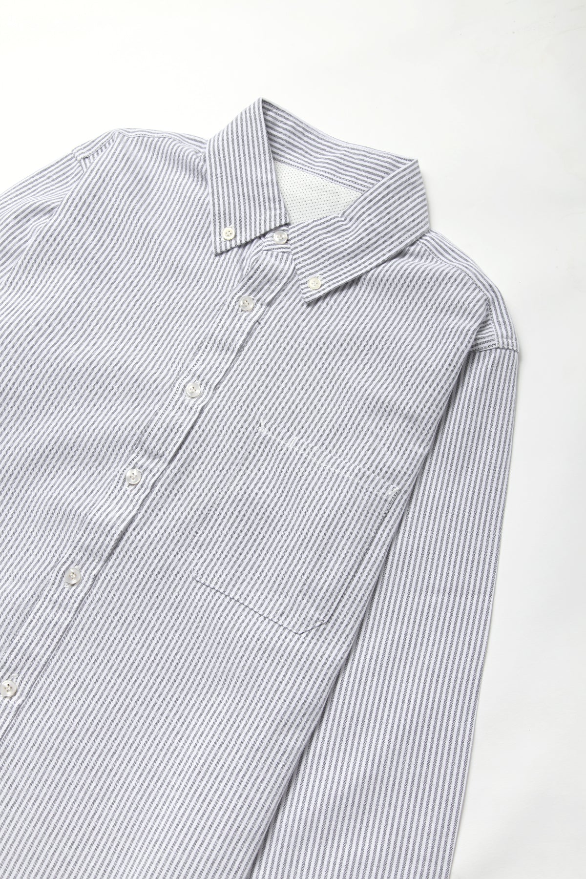 TRS - Striped Oxford Shirt - Grey - Image 2