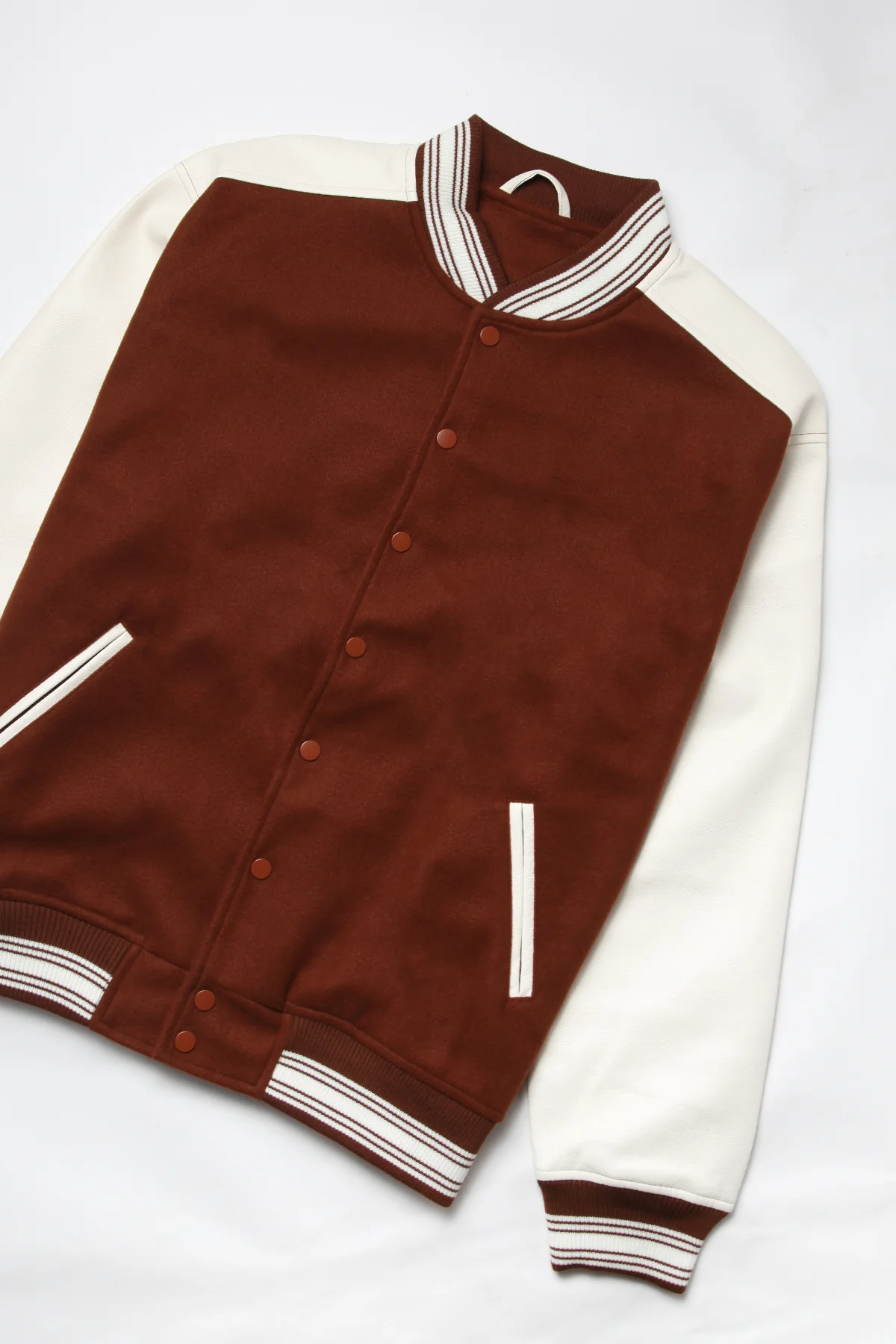 TRS - Vegan Varsity Jacket - Brown - Image 2