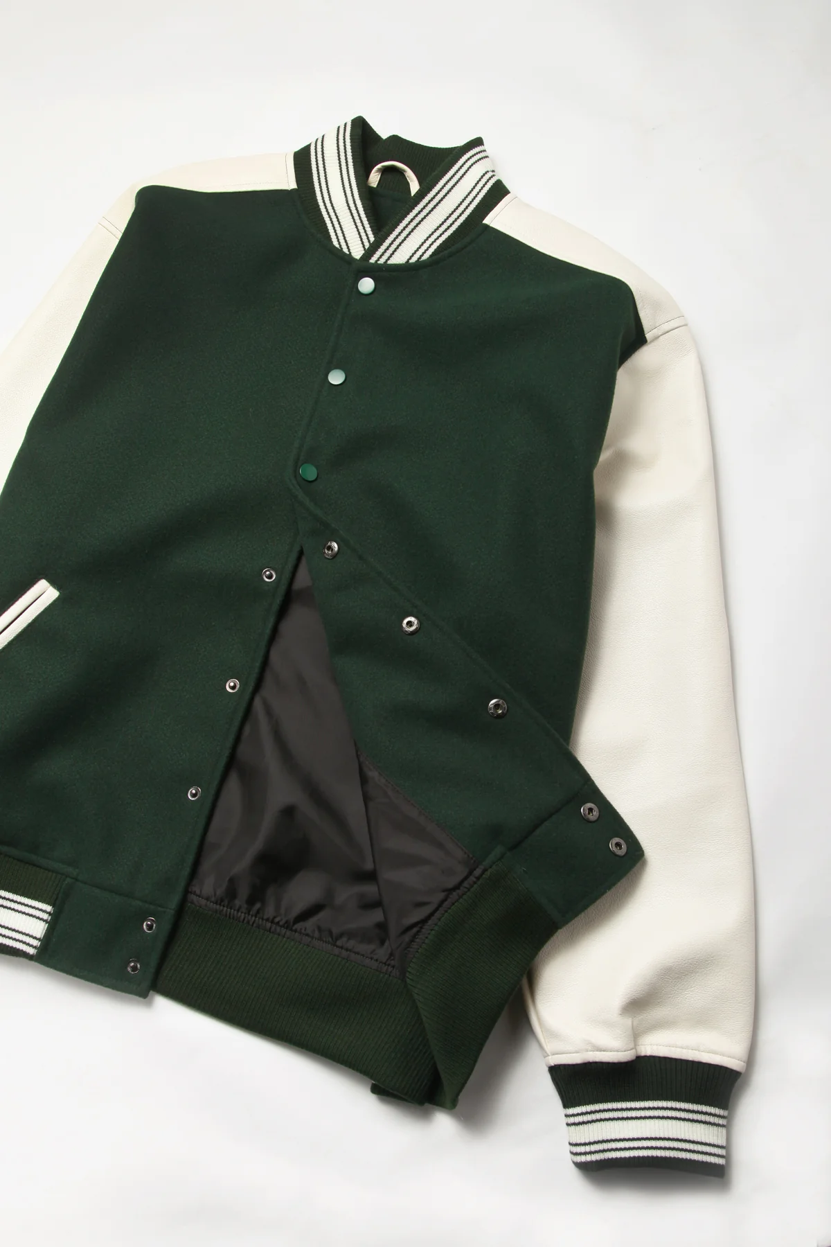 TRS - Vegan Varsity Jacket - Green - Image 2