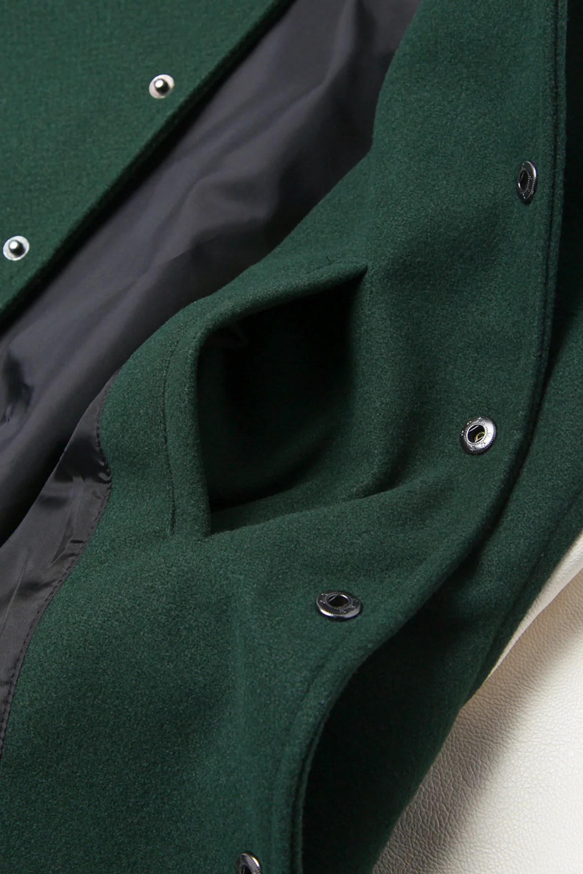 TRS - Vegan Varsity Jacket - Green - Image 4