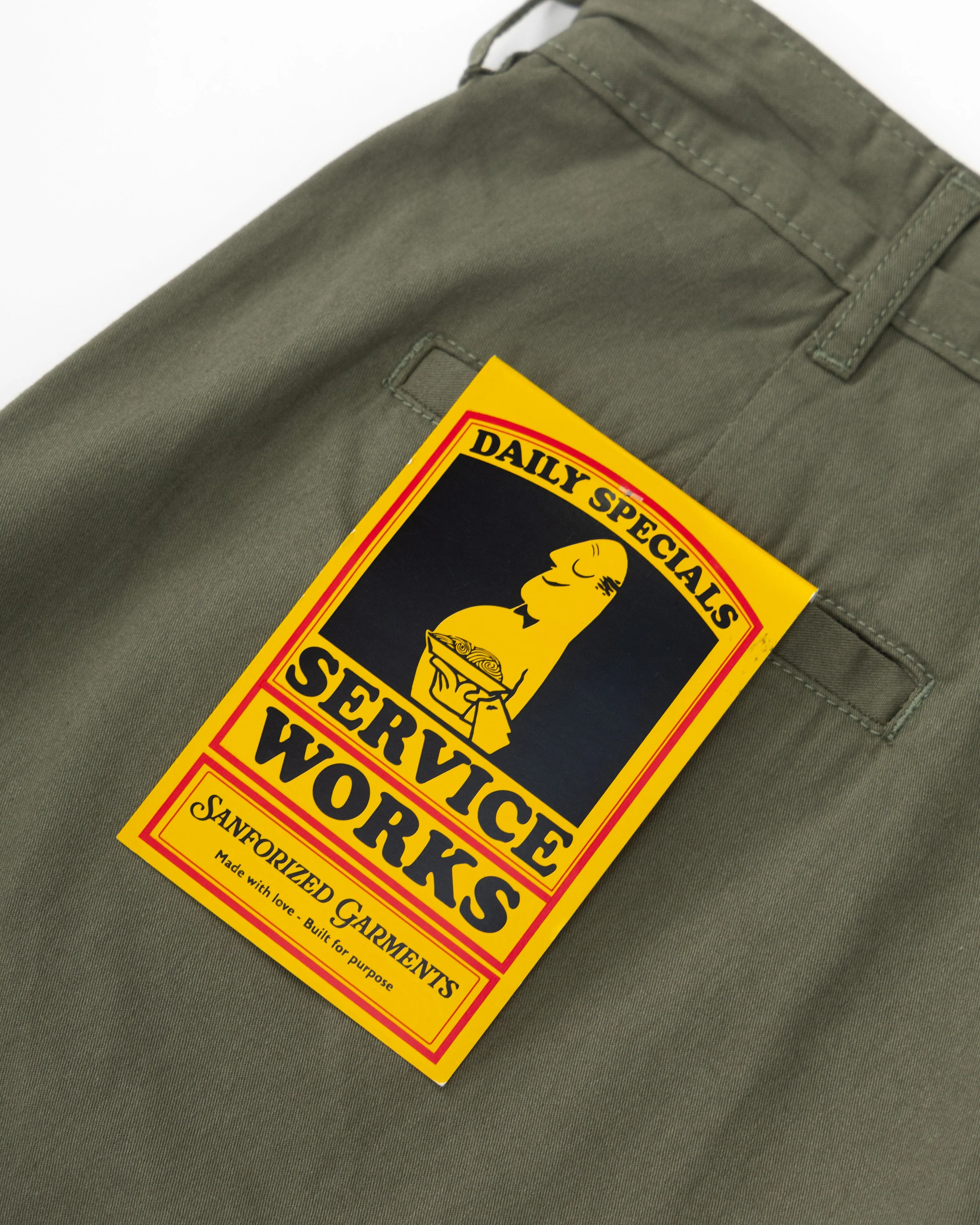 Service Works - Twill Part Timer Pant - Olive - Image 6