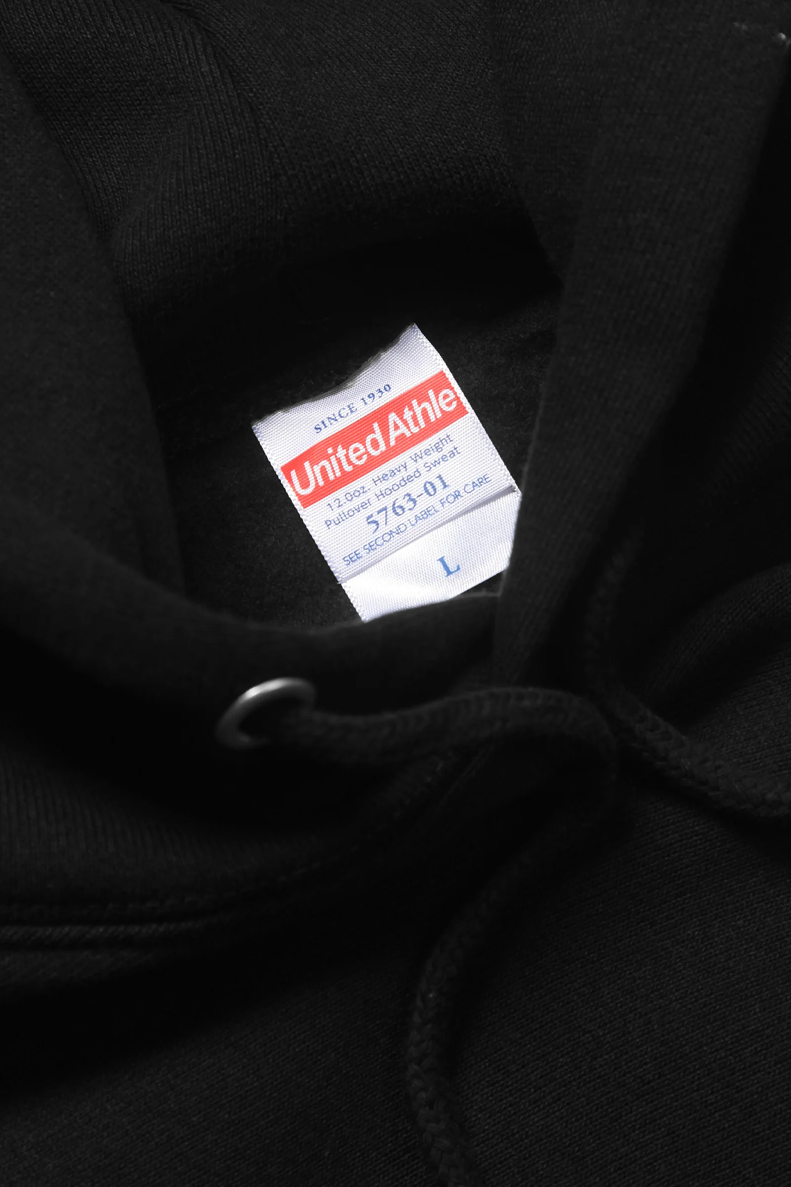 United Athle - 5763 12oz Heavyweight Hoodie - Black - Image 4