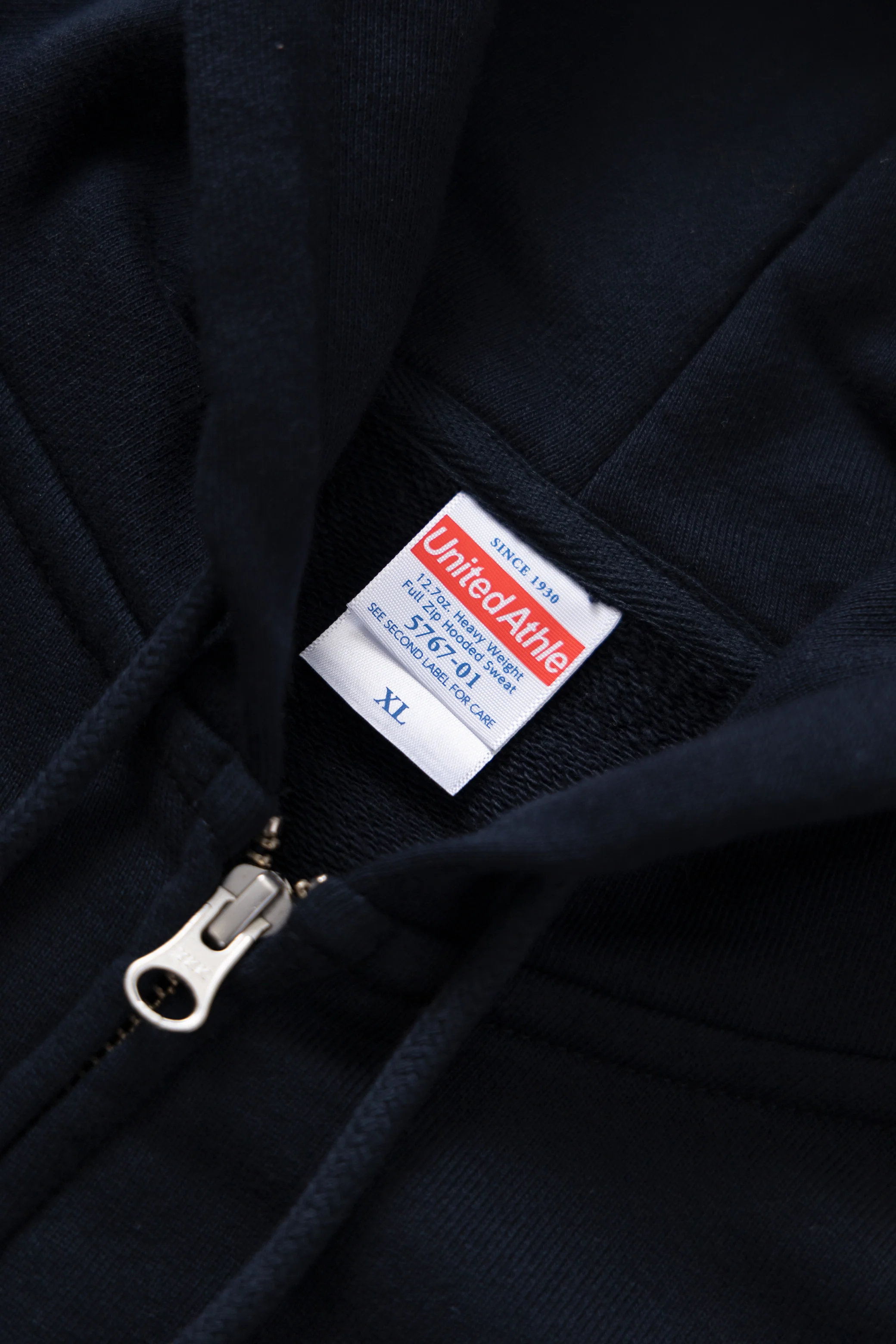 United Athle - 5767 12.7oz Heavyweight Zip Hoodie - Navy - Image 3