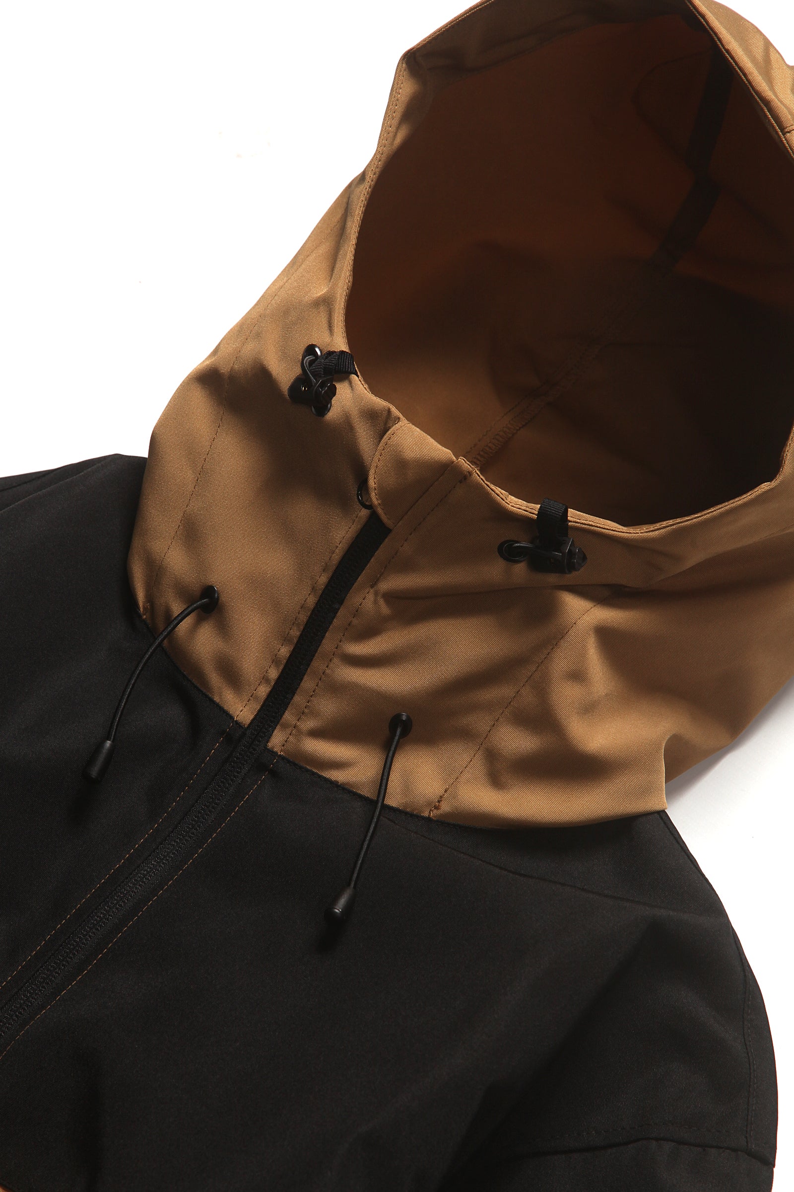 United Athle - 7489 Two Tone Shell Parka - Tan/Black - Image 2