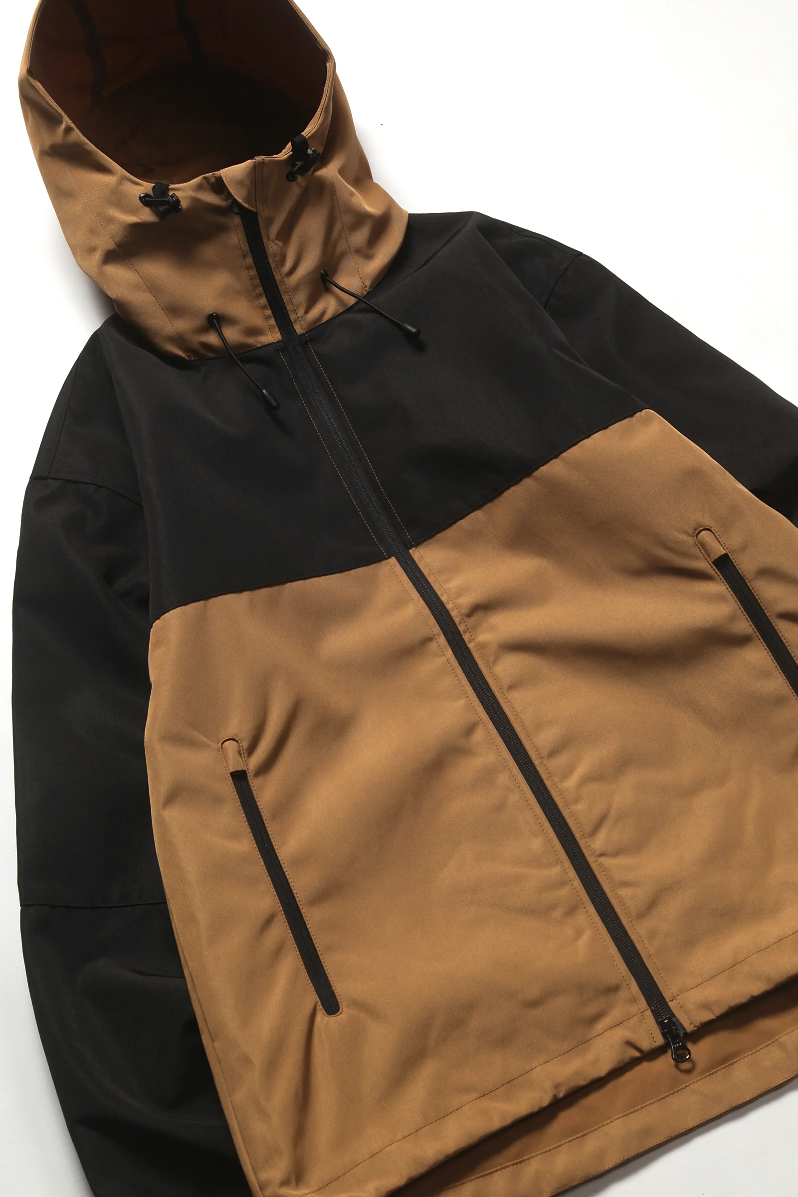 United Athle - 7489 Two Tone Shell Parka - Tan/Black - Image 3